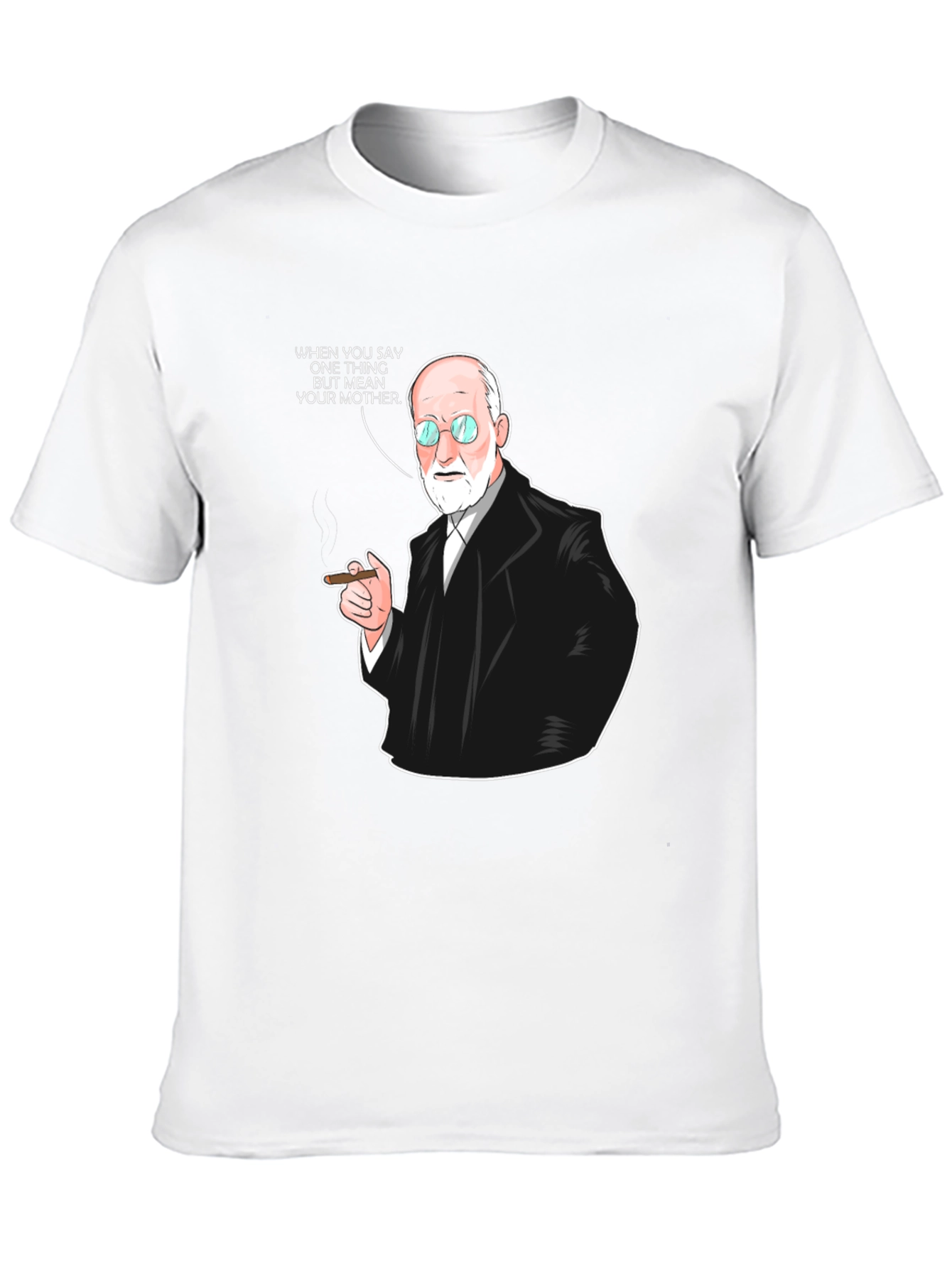 Black Freud T-Shirt: Funny Psychoanalysis Humor Tee view 10