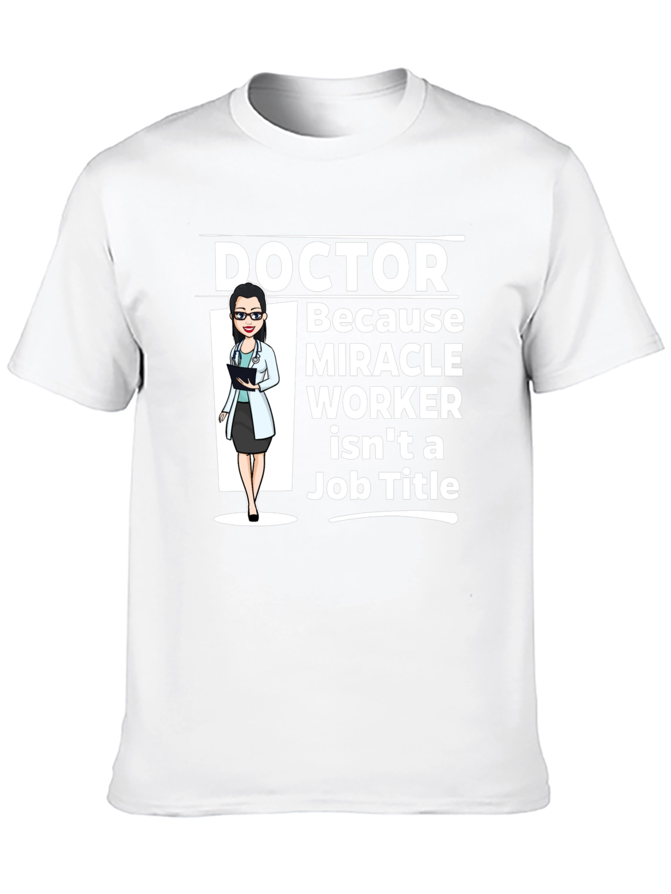 Black Doctor Miracle Worker T-Shirt - Black Cotton Tee view 10