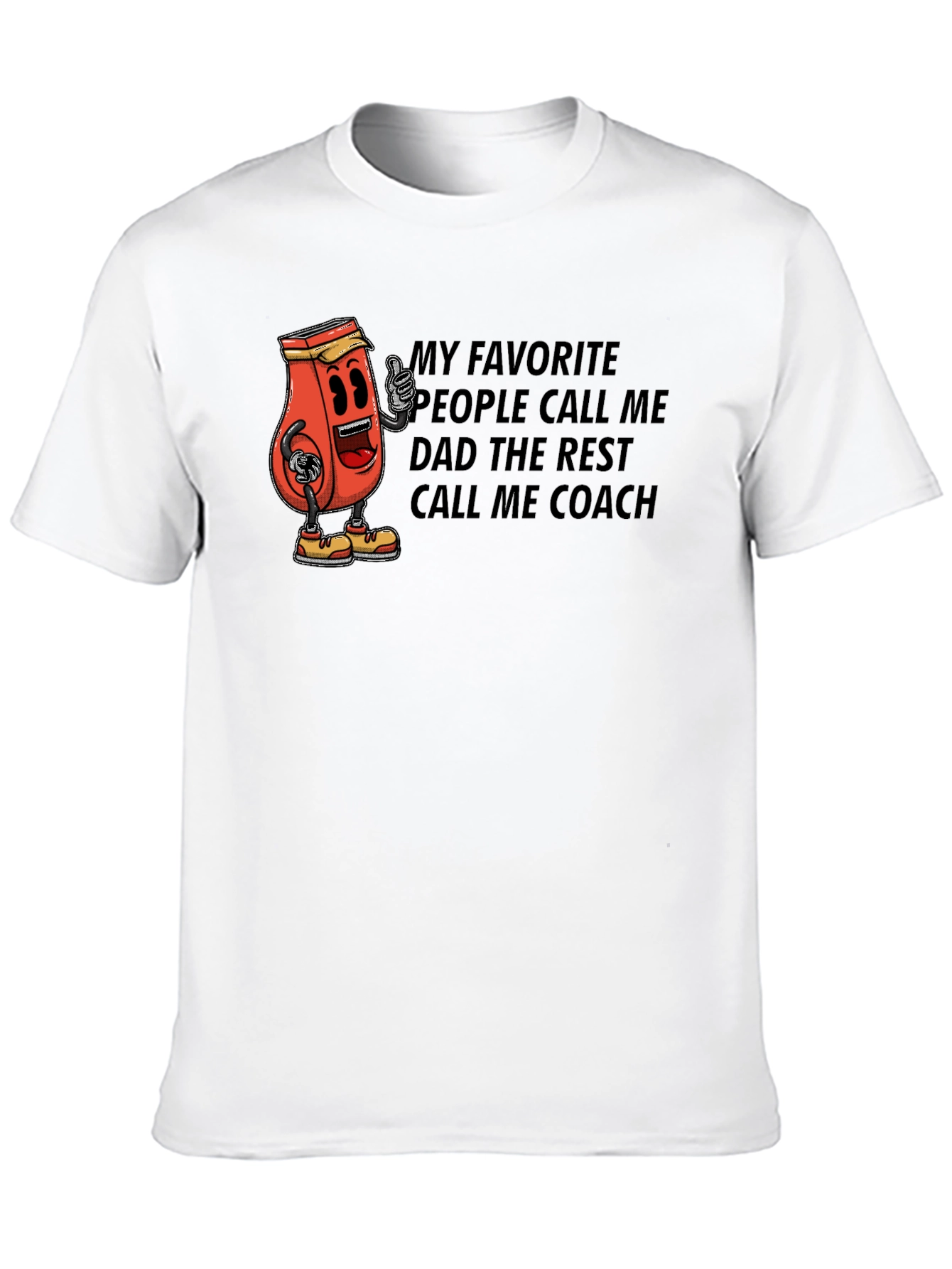 Black Dad Coach Funny T-Shirt view 10