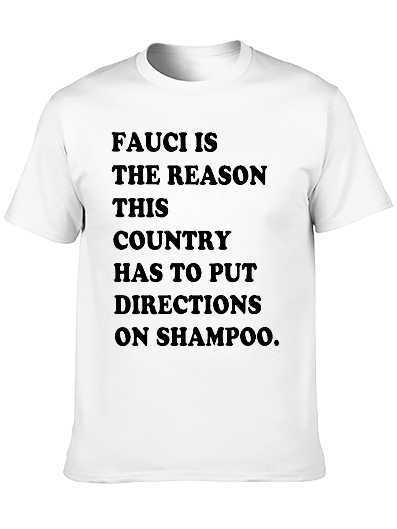 Black Fauci Shampoo Direction Tee view 10