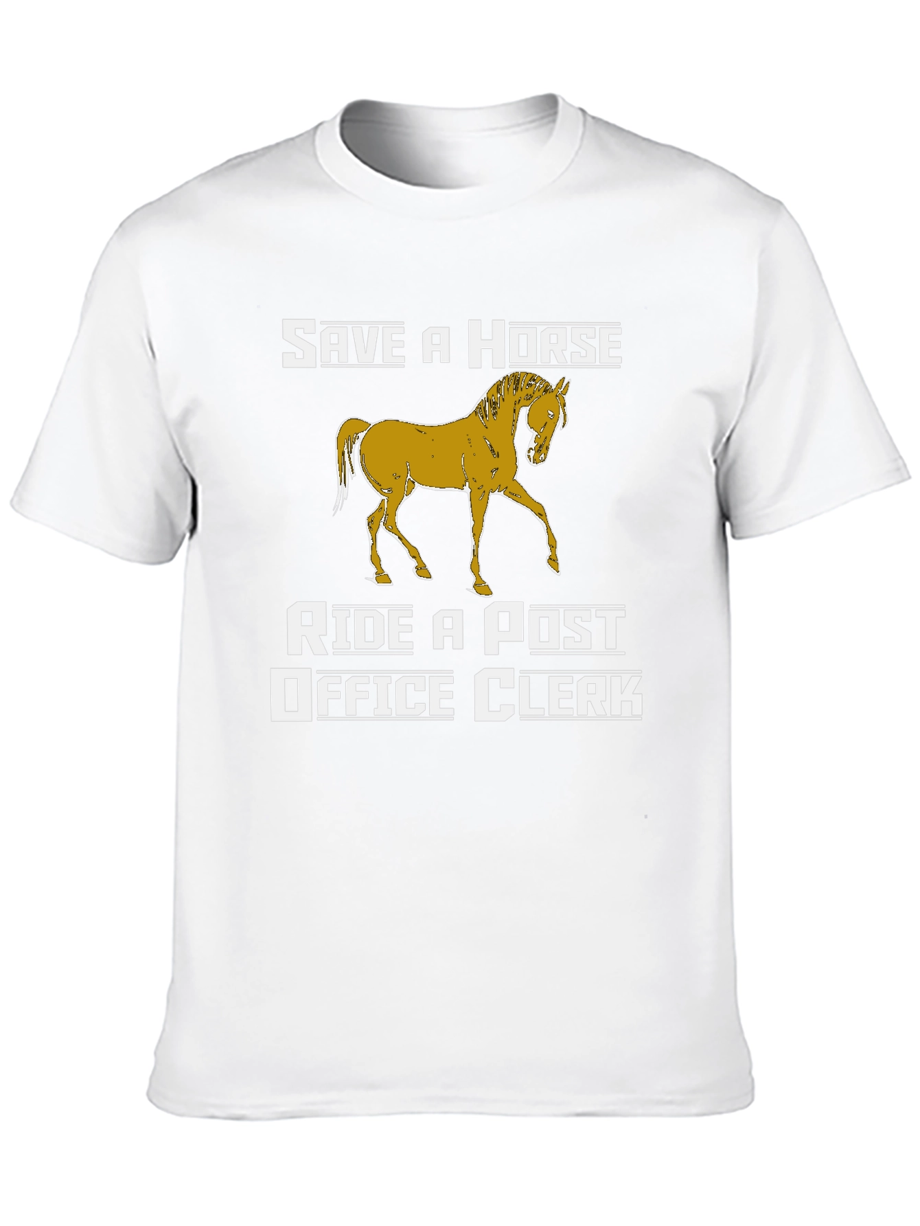 Black Save A Horse Ride A Post Office Clerk T-Shirt view 10