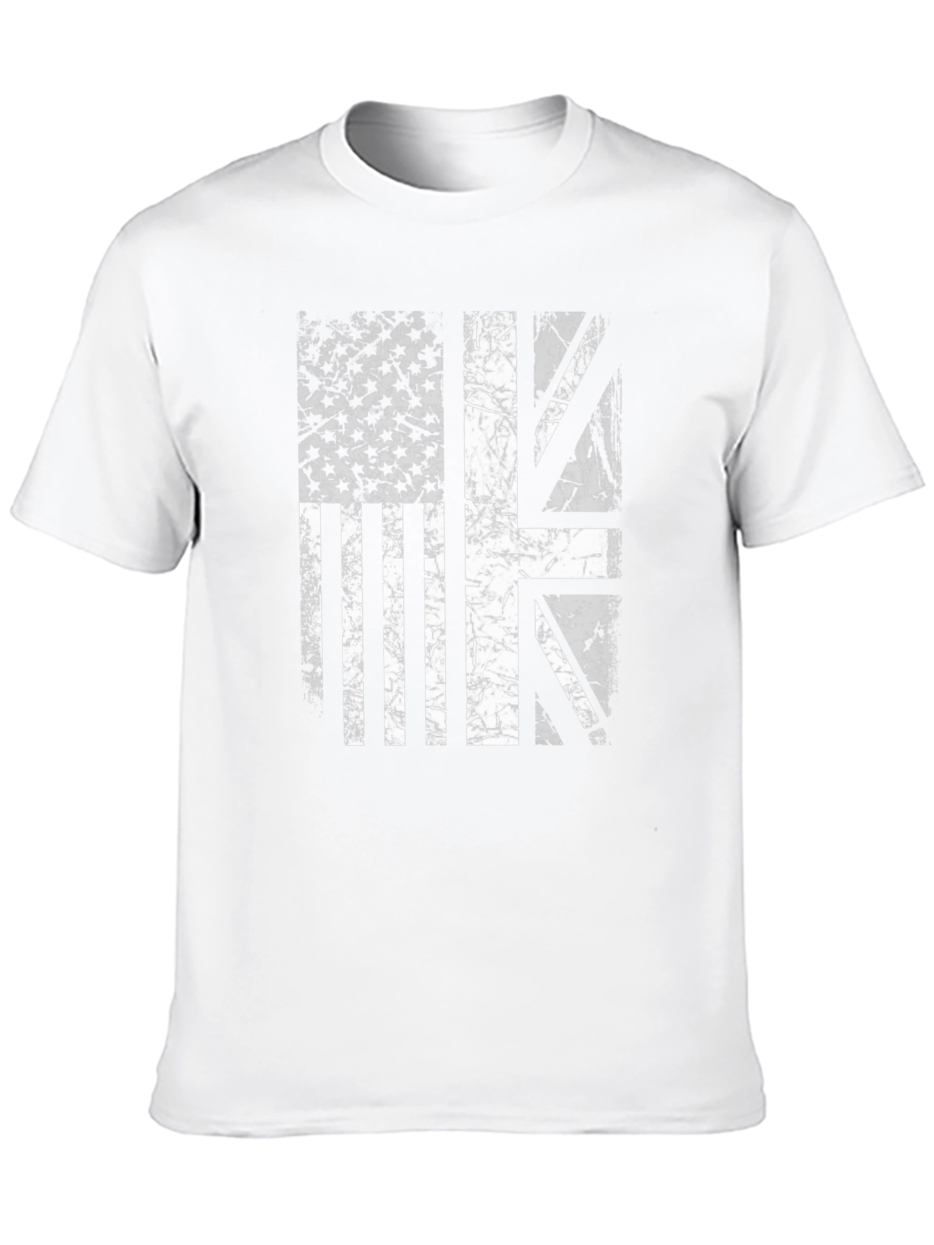 Black USA & UK Flag Graphic Print Tee view 10