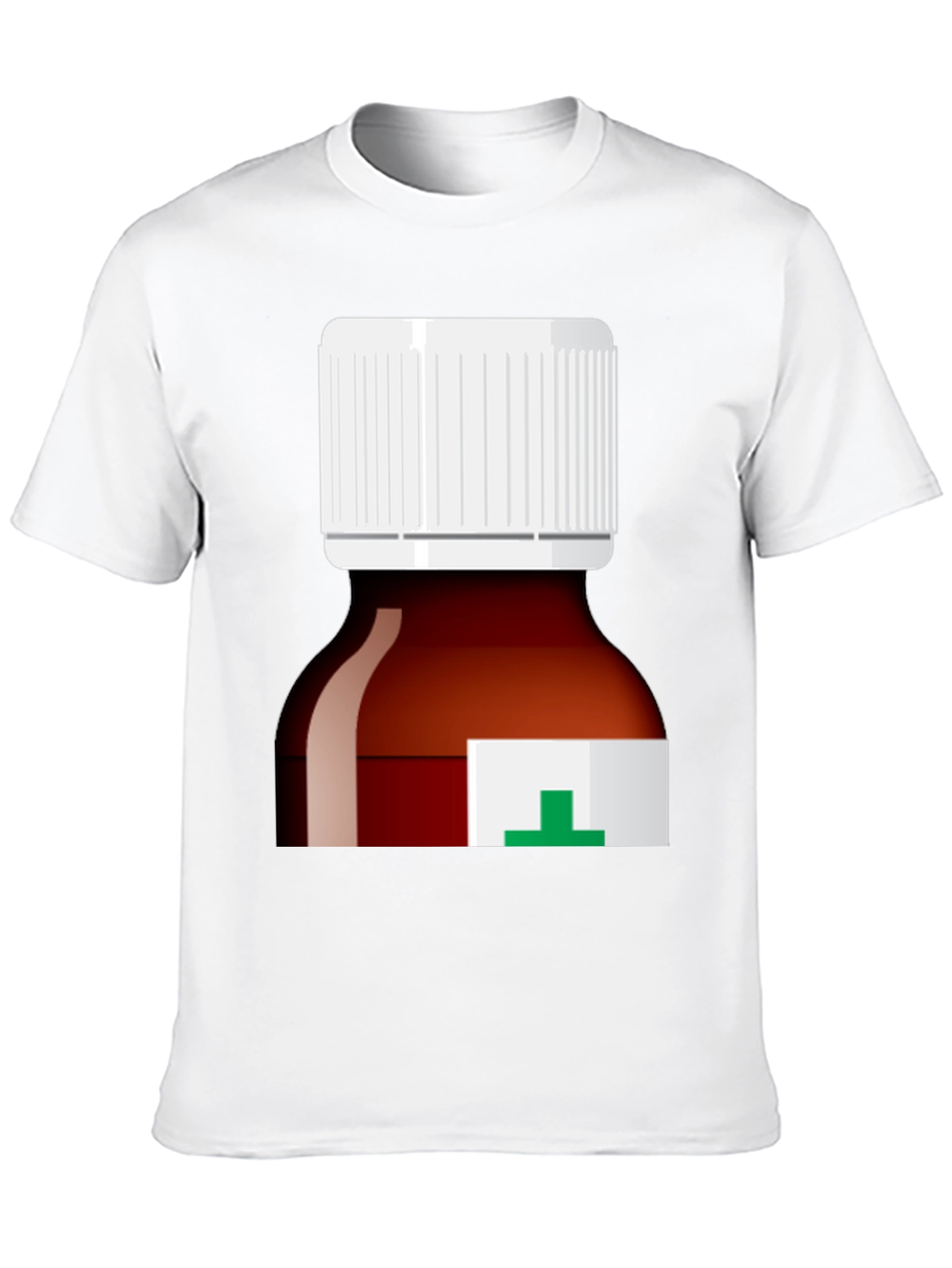 Black Pill Bottle Graphic T-Shirt - Novelty Medicine Tee view 10