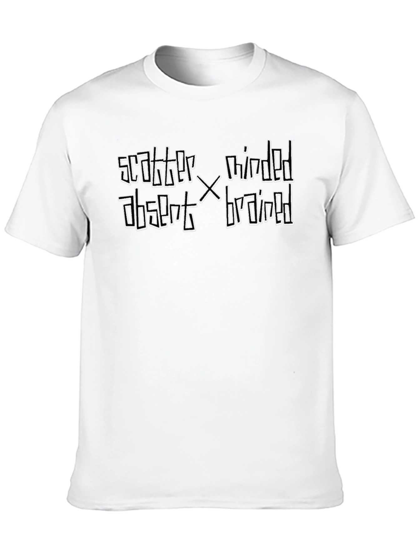 Black Scatter Minded Brain Tee - Black Graphic T-Shirt view 10