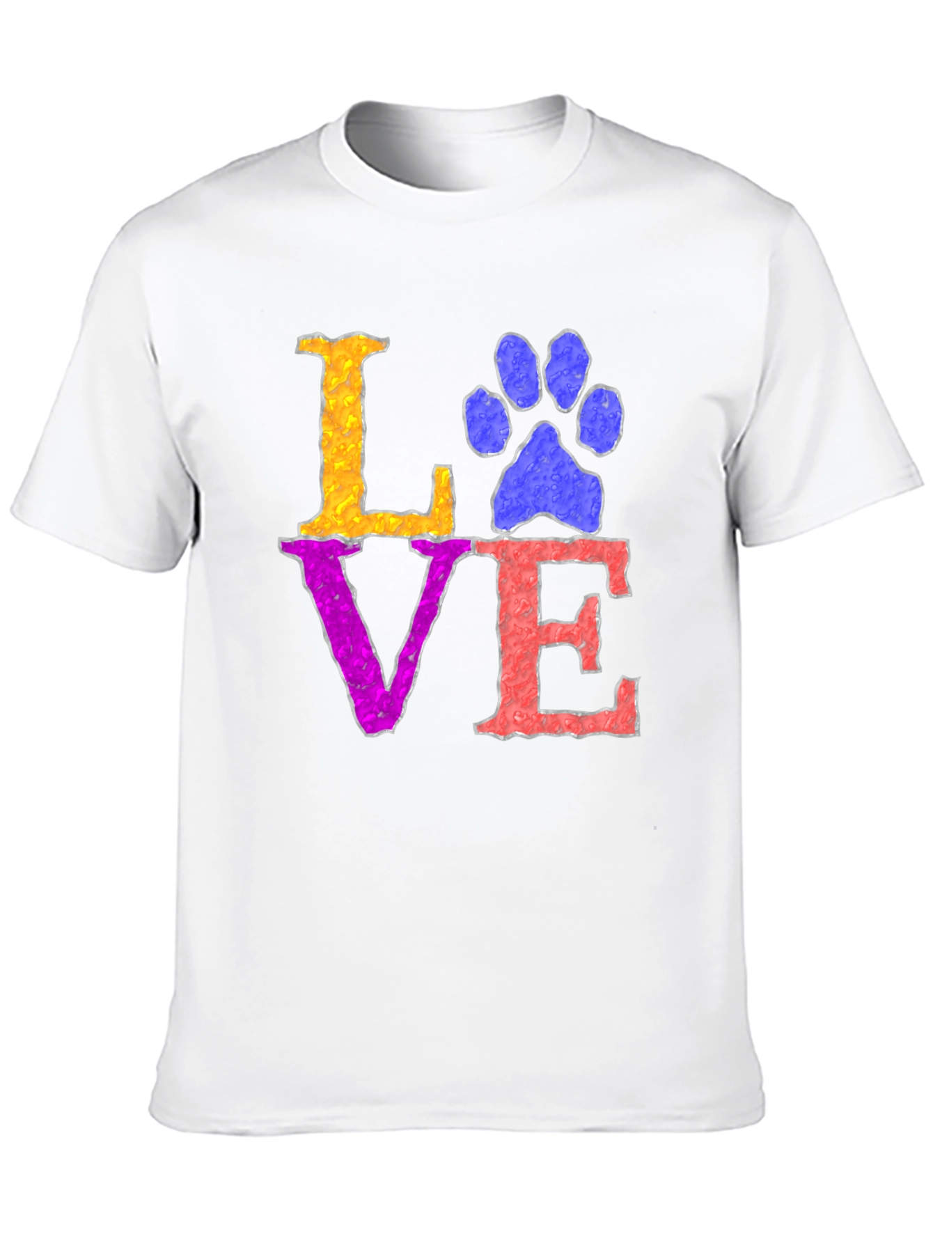 Black Love Paw Print T-Shirt - Pet Lover Tee view 10