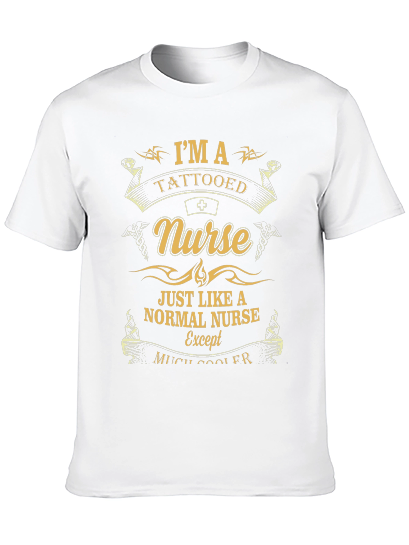 Black Tattooed Nurse T-Shirt - Funny Nursing Apparel view 10