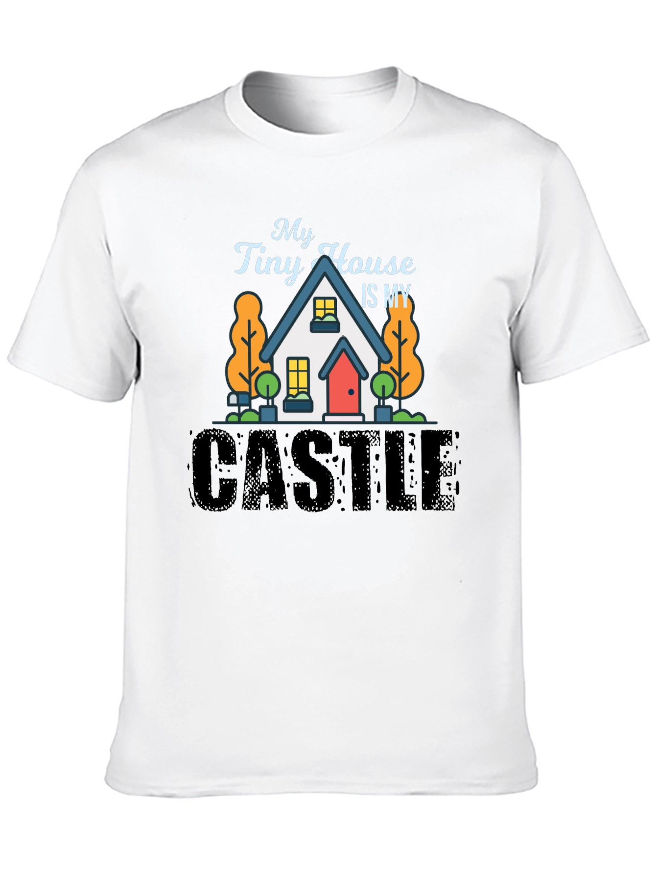 Black My Tiny House Is My Castle Black T-Shirt view 10