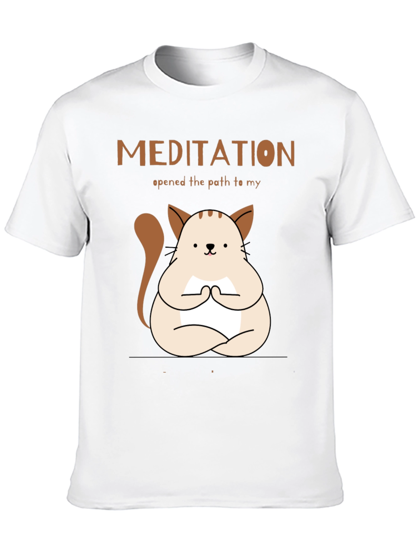 Black Meditating Cat T-Shirt - Find Your Inner Peace! view 10