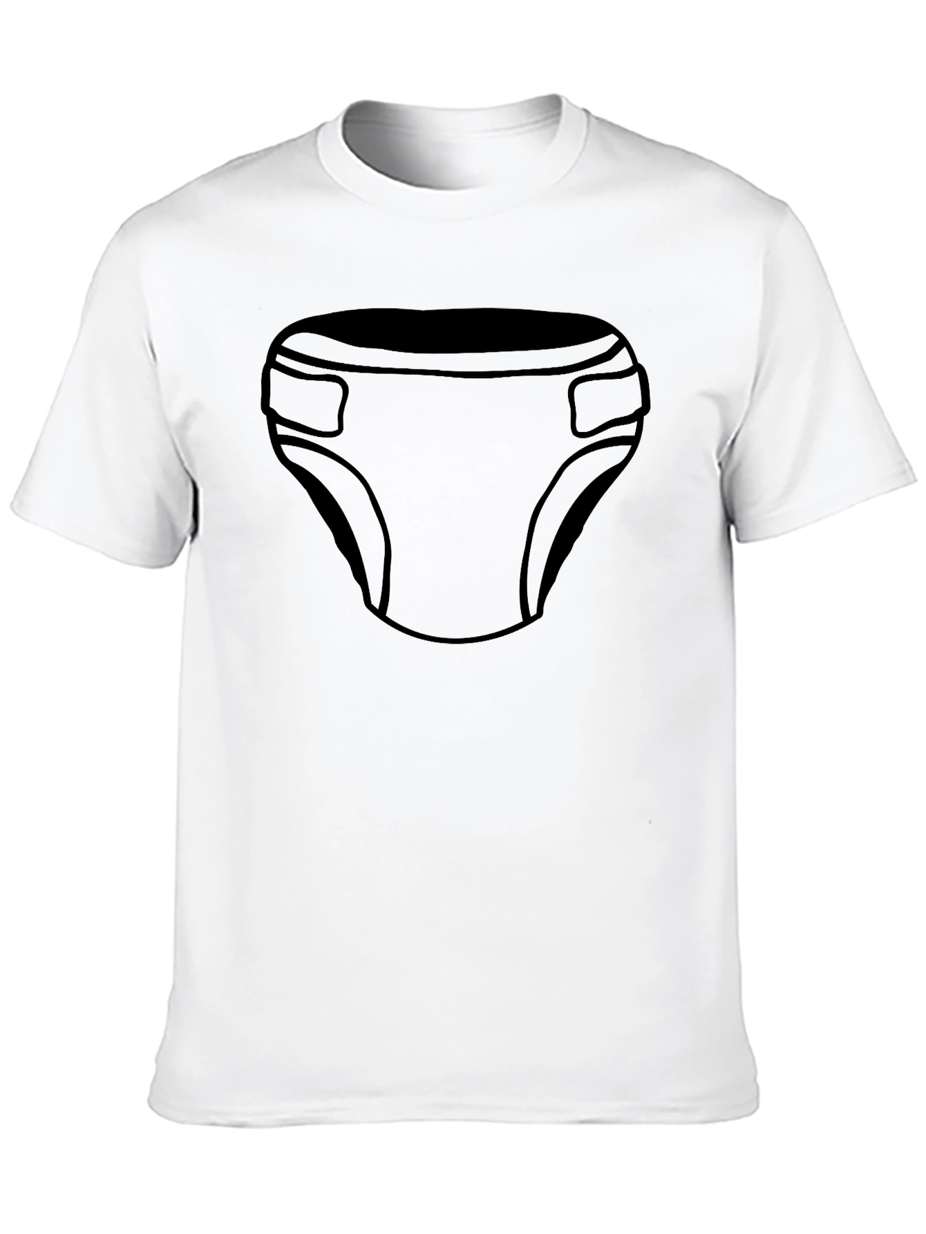 Black Funny Adult Baby Diaper Graphic T-Shirt view 10