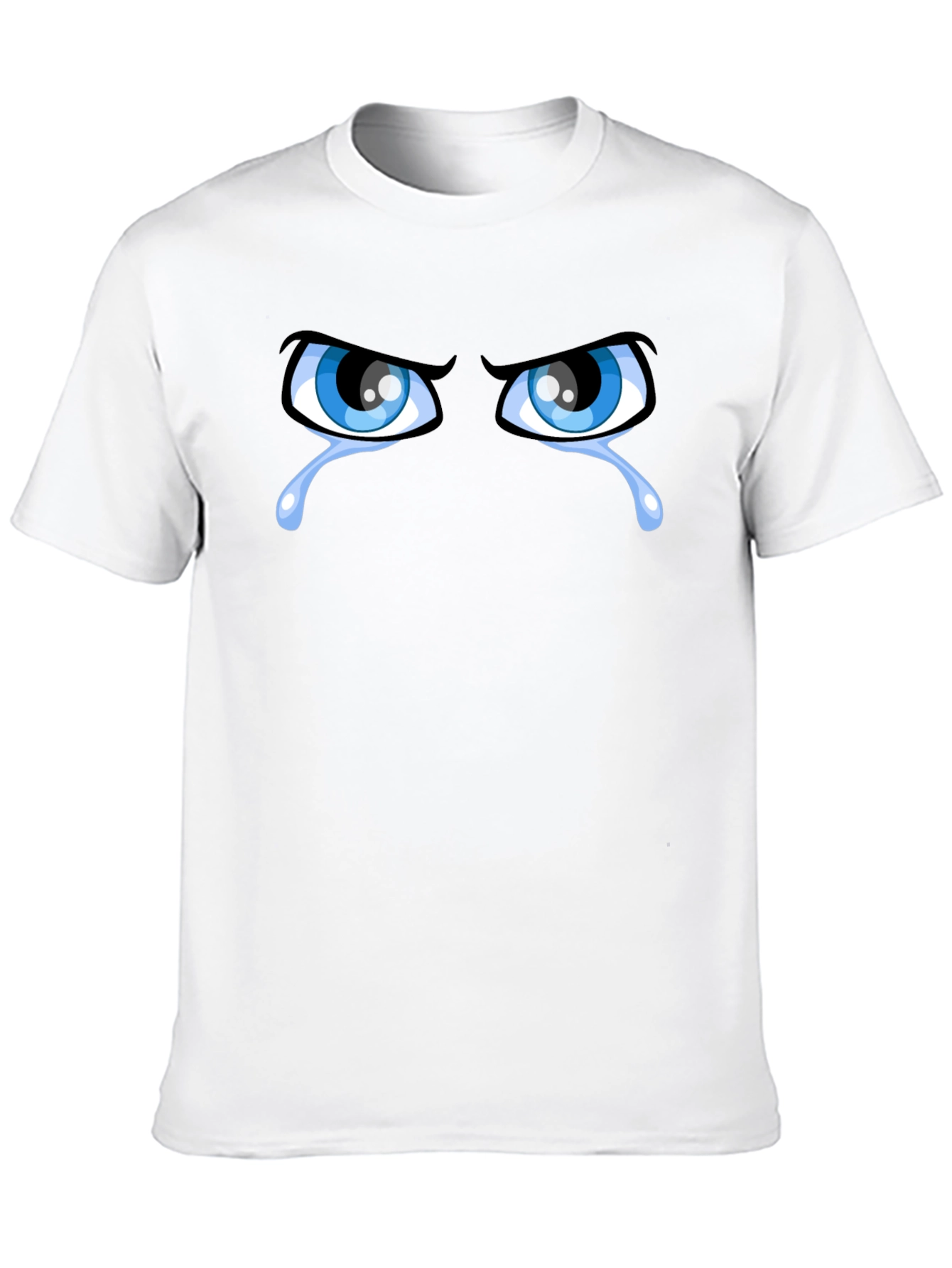 Black Crying Eyes Black T-Shirt Graphic Tee view 10