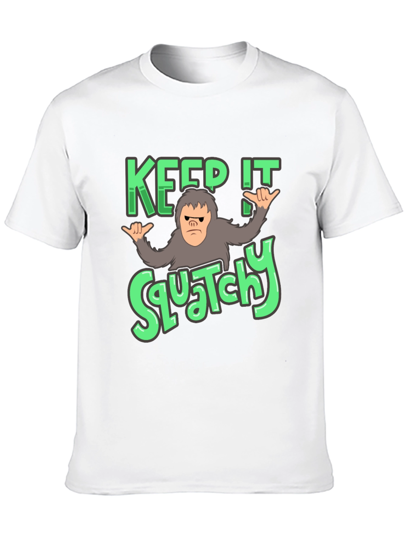 Black Keep It Squatchy T-Shirt: Bigfoot Graphic Tee view 10