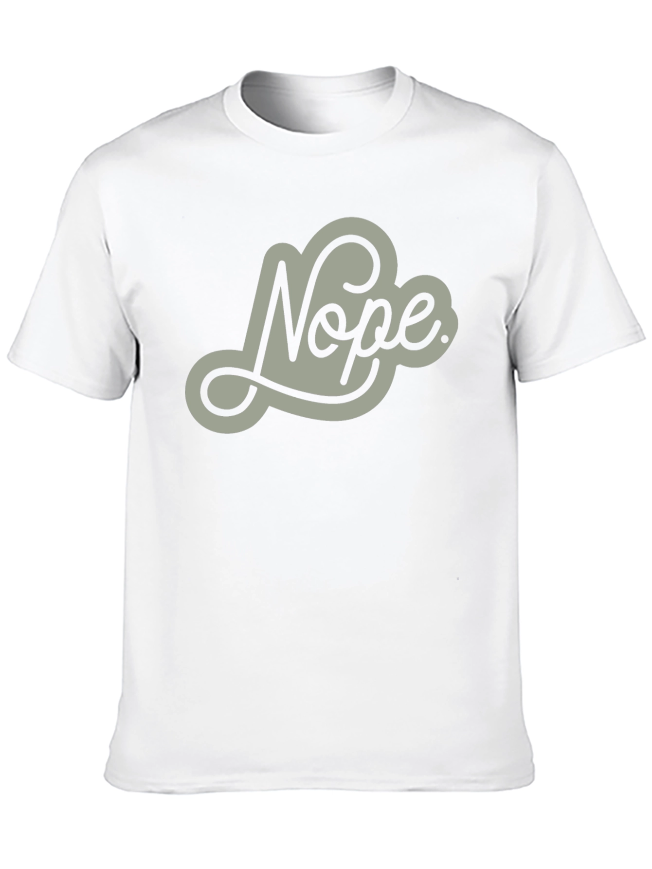 Black Nope Graphic Tee - Mens Casual Crew Neck T-Shirt view 10