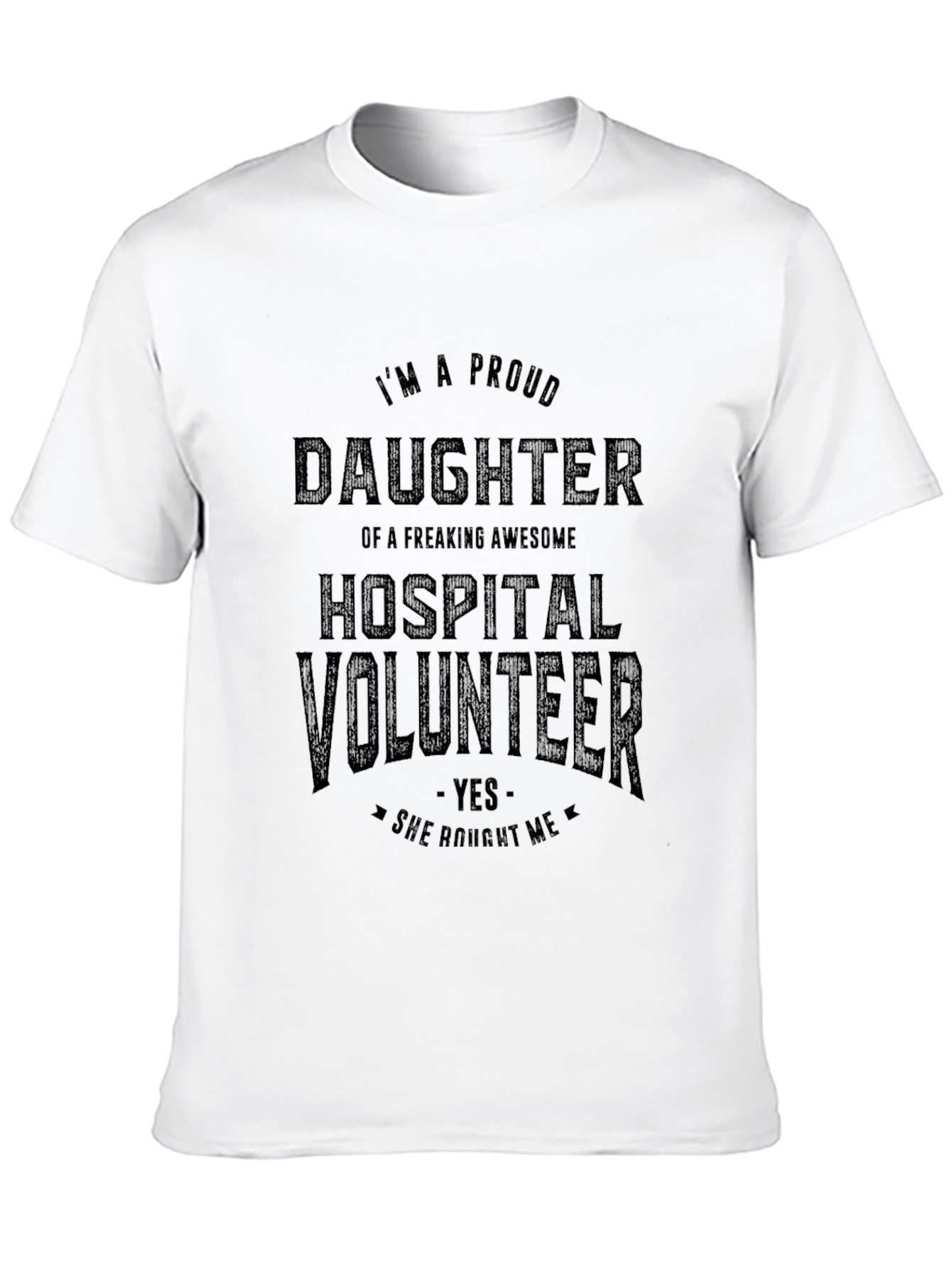 Black Proud Daughter Hospital Volunteer Graphic T-Shirt view 10
