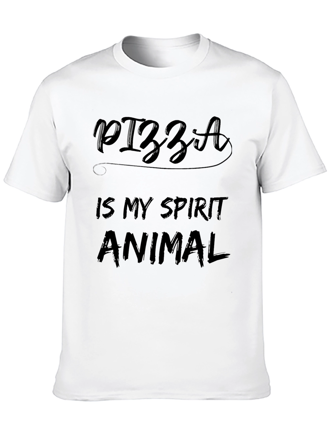 Black Pizza Is My Spirit Animal - Funny Graphic Tee view 10