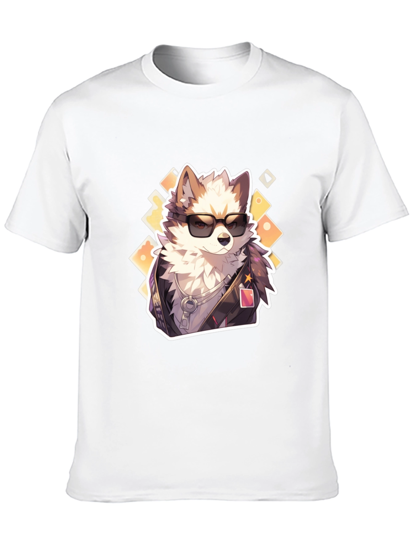 Black Cool Dog Graphic Tee - Trendy Streetwear view 10