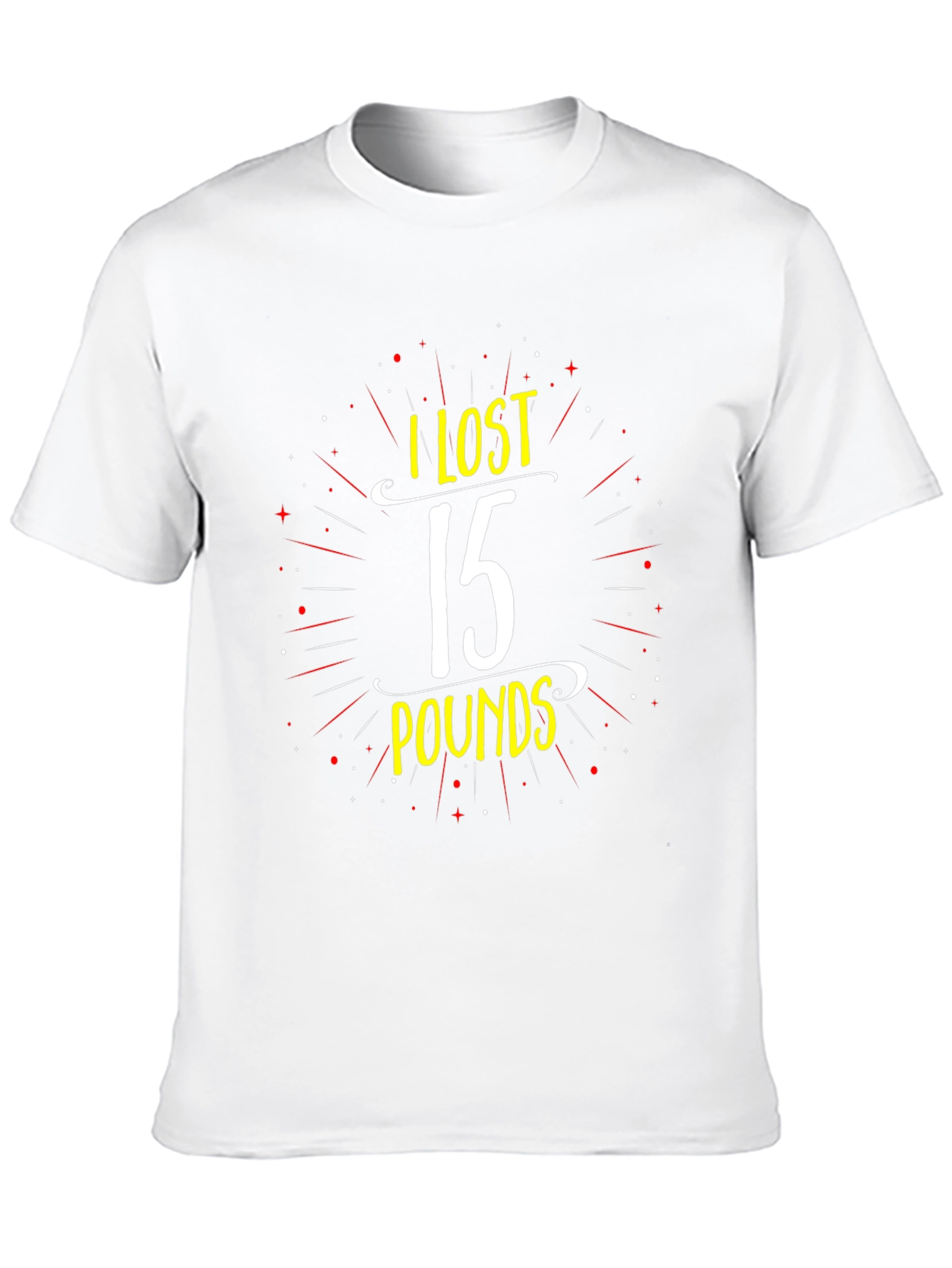 Black I Lost 15 Pounds T-Shirt - Weight Loss Tee view 10