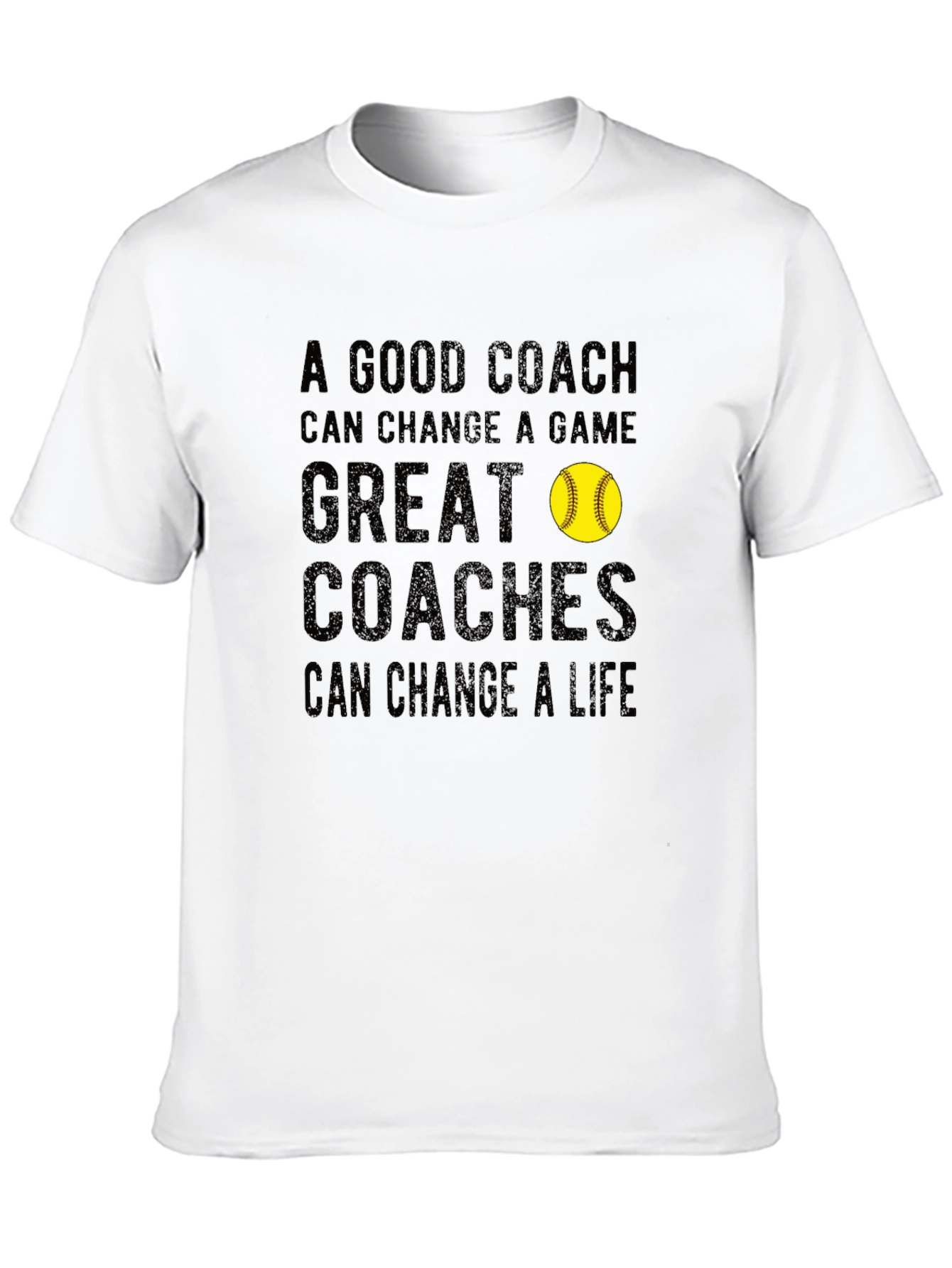 Black Coach Life T-Shirt - Softball Design view 10