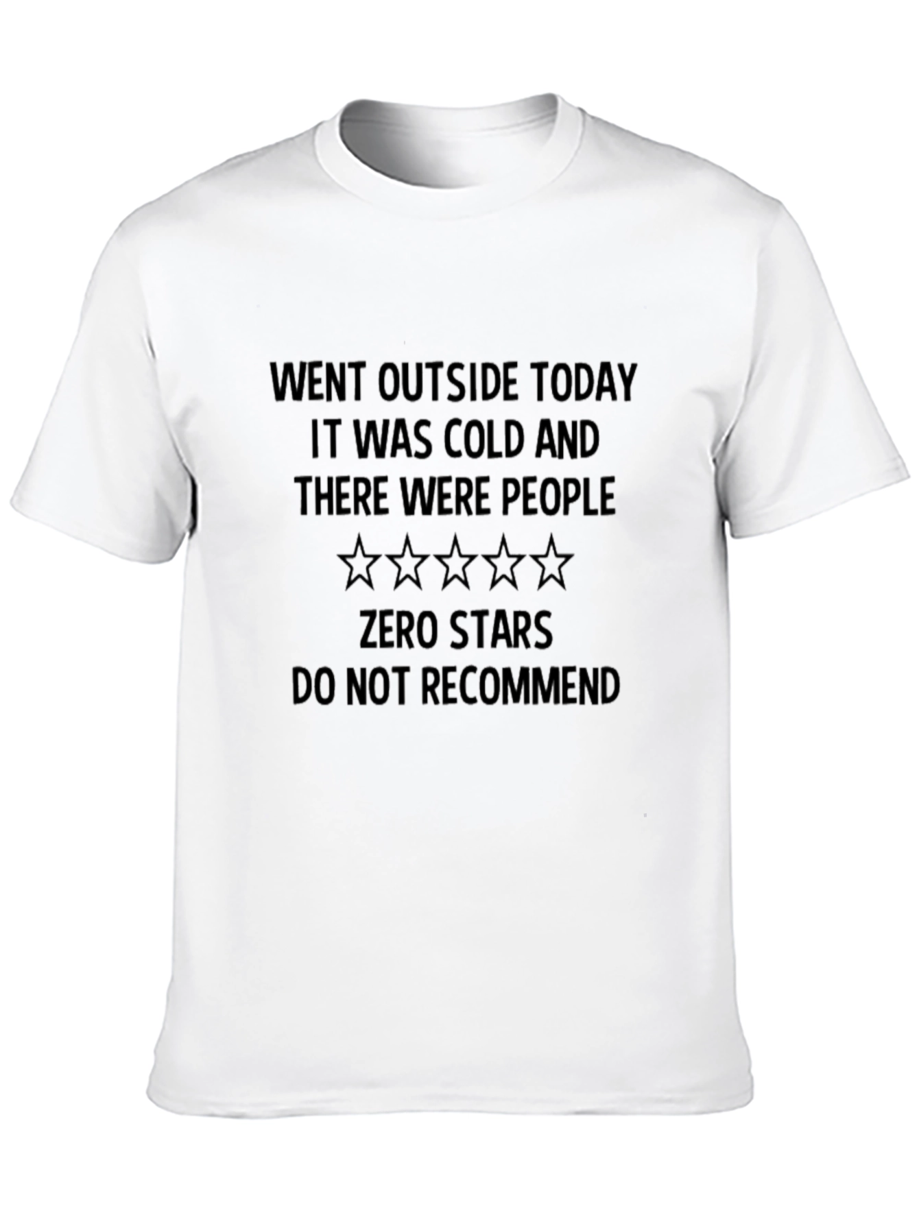 Black Zero Stars Don't Recommend T-Shirt view 10