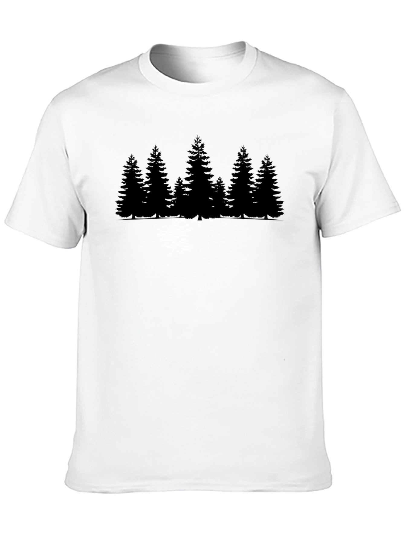Black Evergreen Forest Graphic Tee - Black view 10
