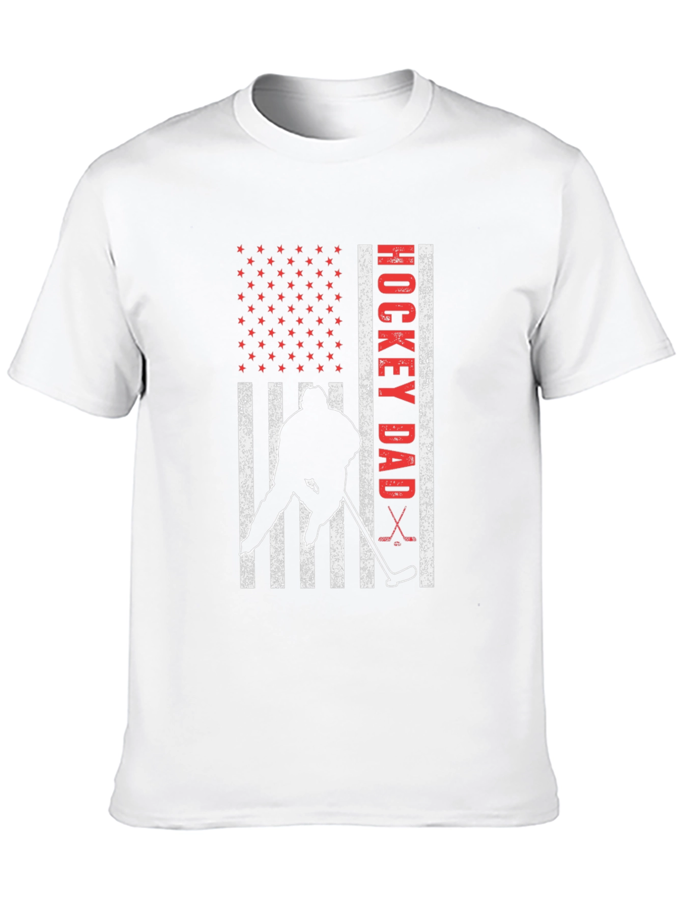 Black Hockey Dad USA Flag T-Shirt view 10