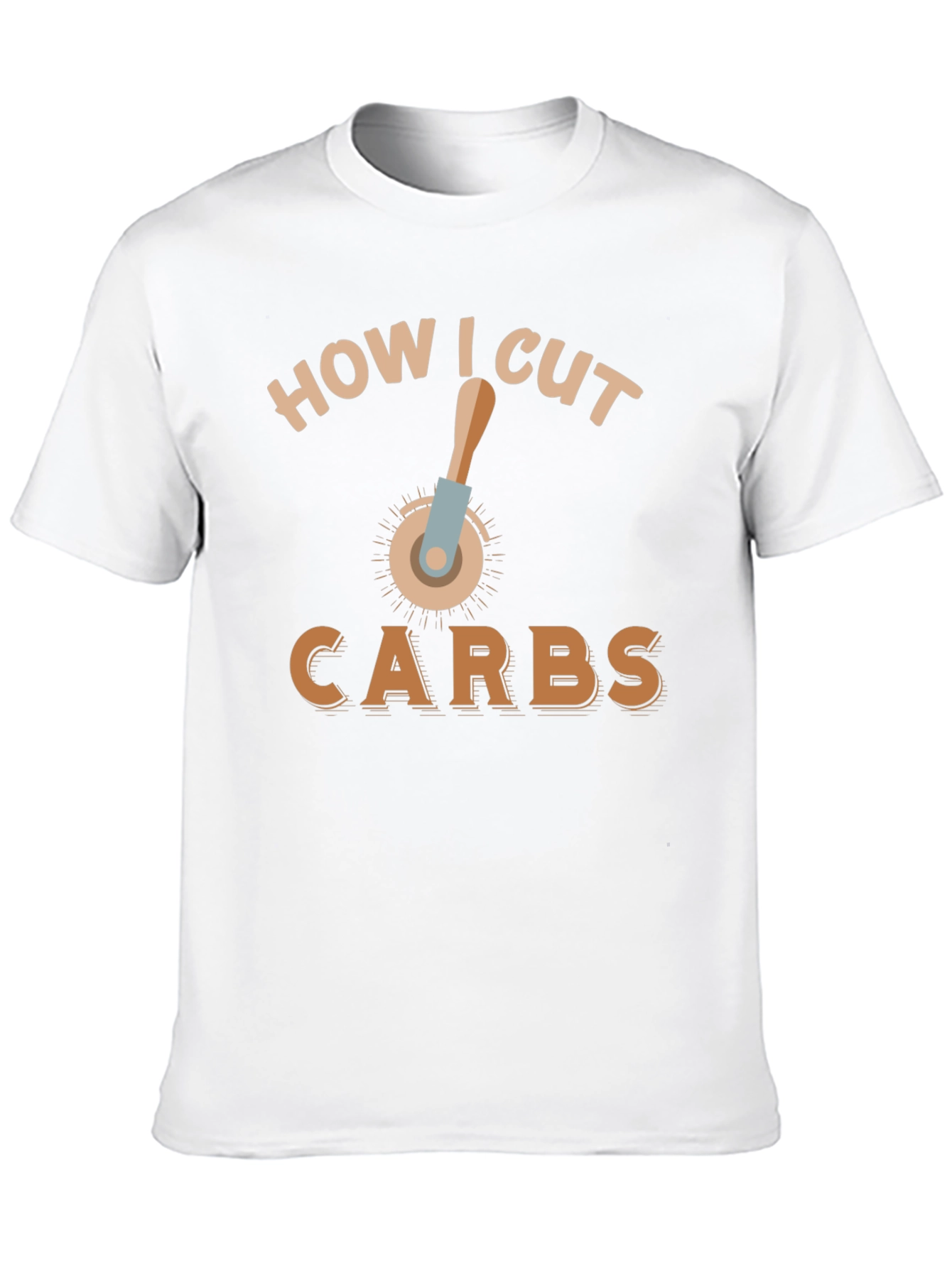 Black Funny How I Cut Carbs T-Shirt view 10