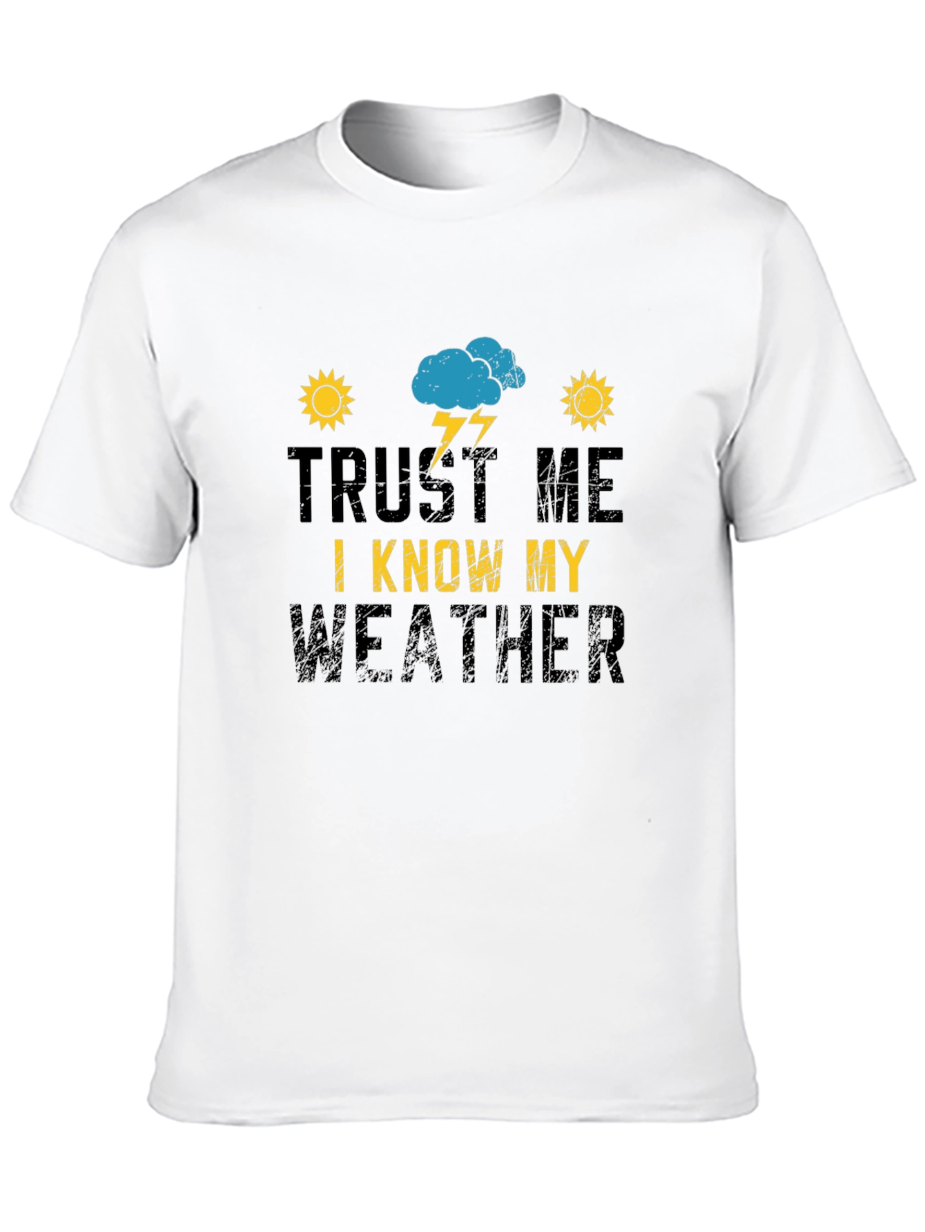 Black Trust Me I Know My Weather Black T-Shirt view 10
