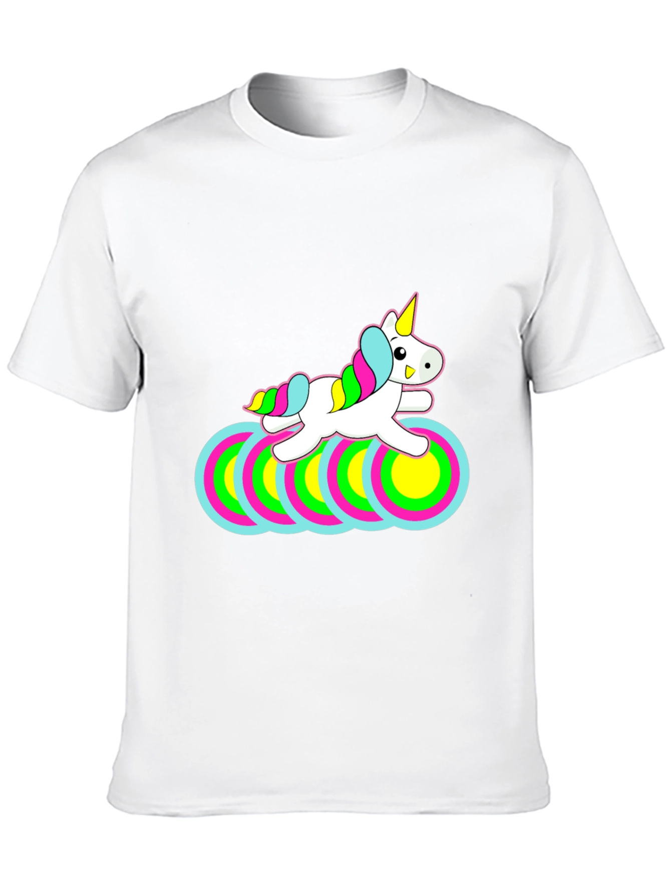 Black Unicorn Circles Black T-Shirt view 10