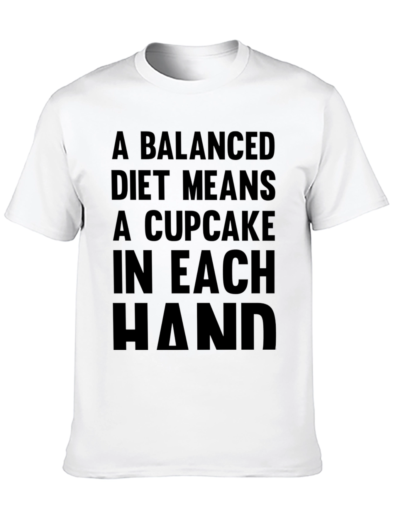 Black A Balanced Diet Cupcake T-Shirt view 10