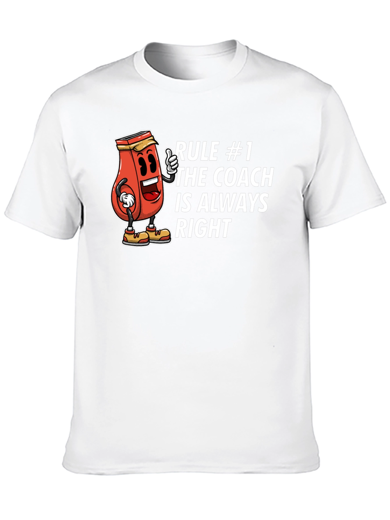 Black Coach Always Right T-Shirt - Funny Cartoon Style view 10