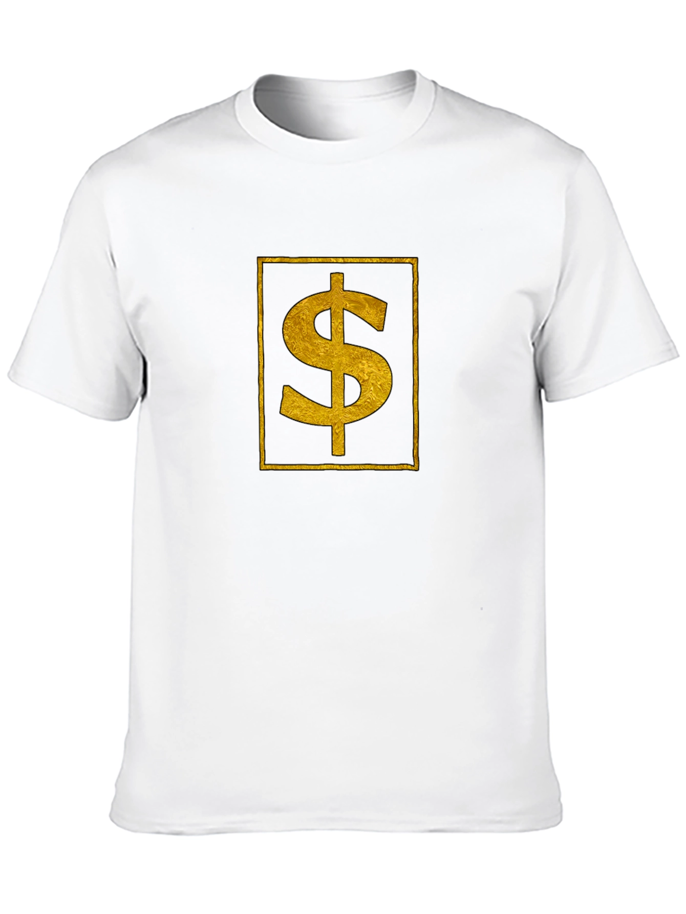Black Gold Dollar Sign Black T-Shirt view 10