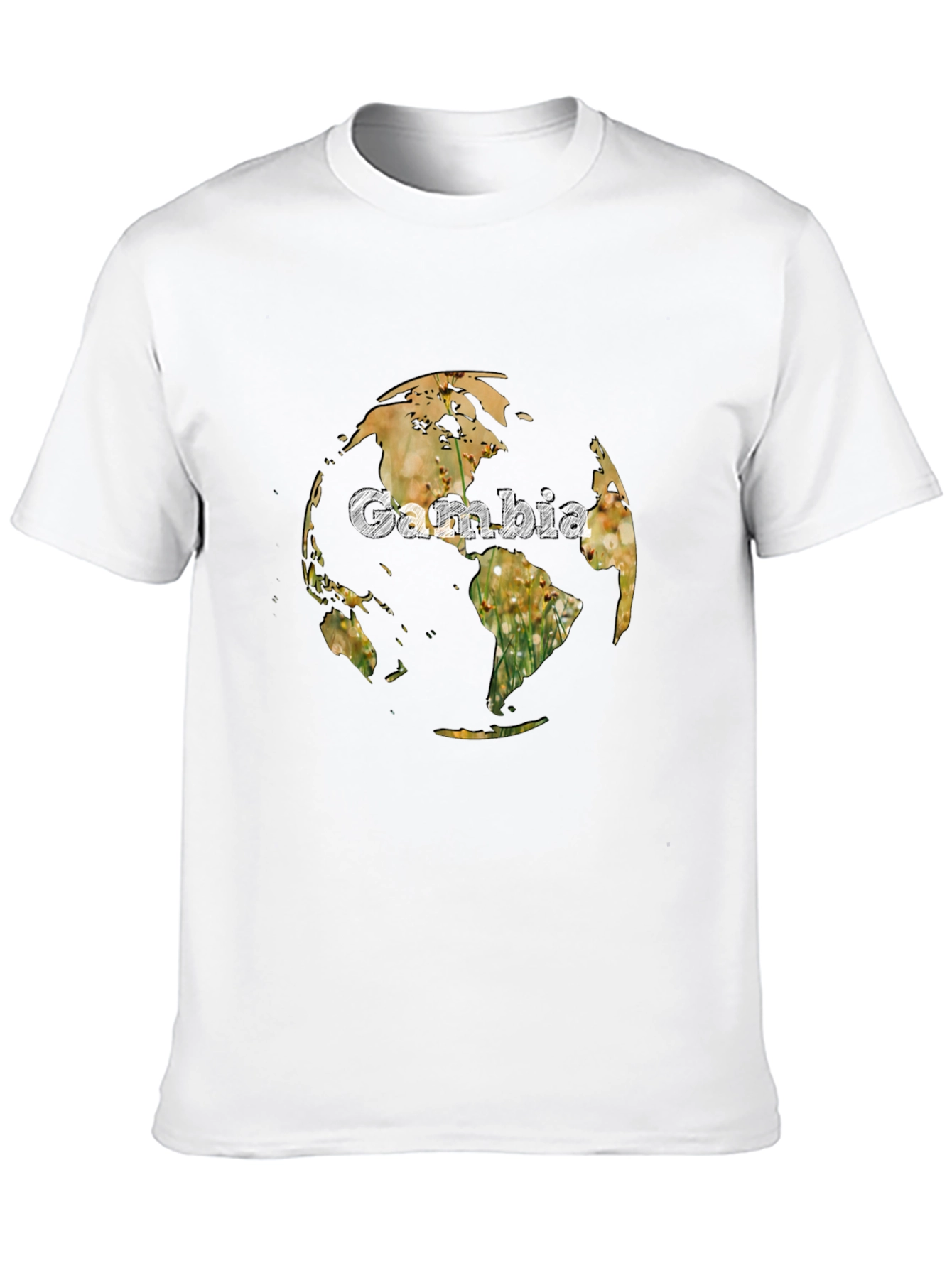 Black Gambia Globe Graphic Tee - Unique Design view 10