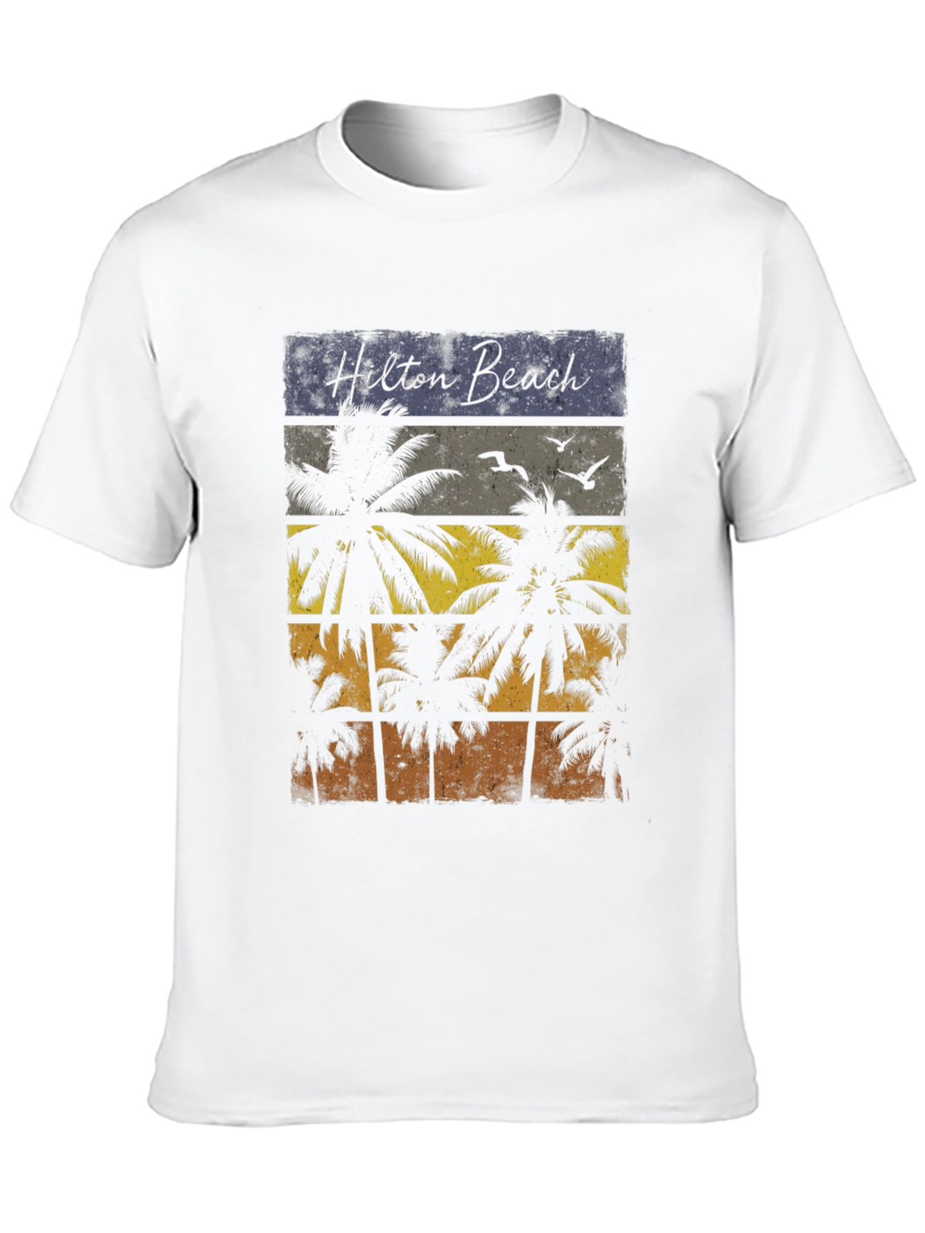 Black Hilton Beach Palm Tree T-Shirt view 10