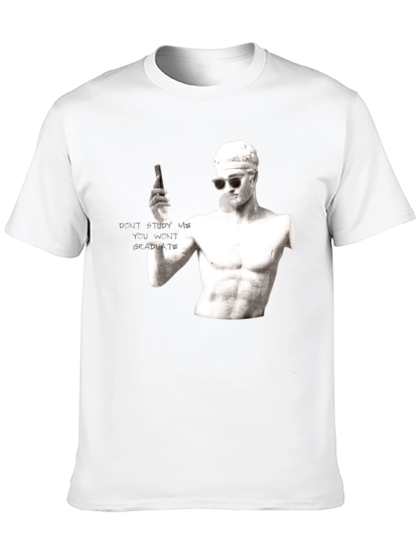 Black Humorous Student T-Shirt - Study Me & Fail view 10