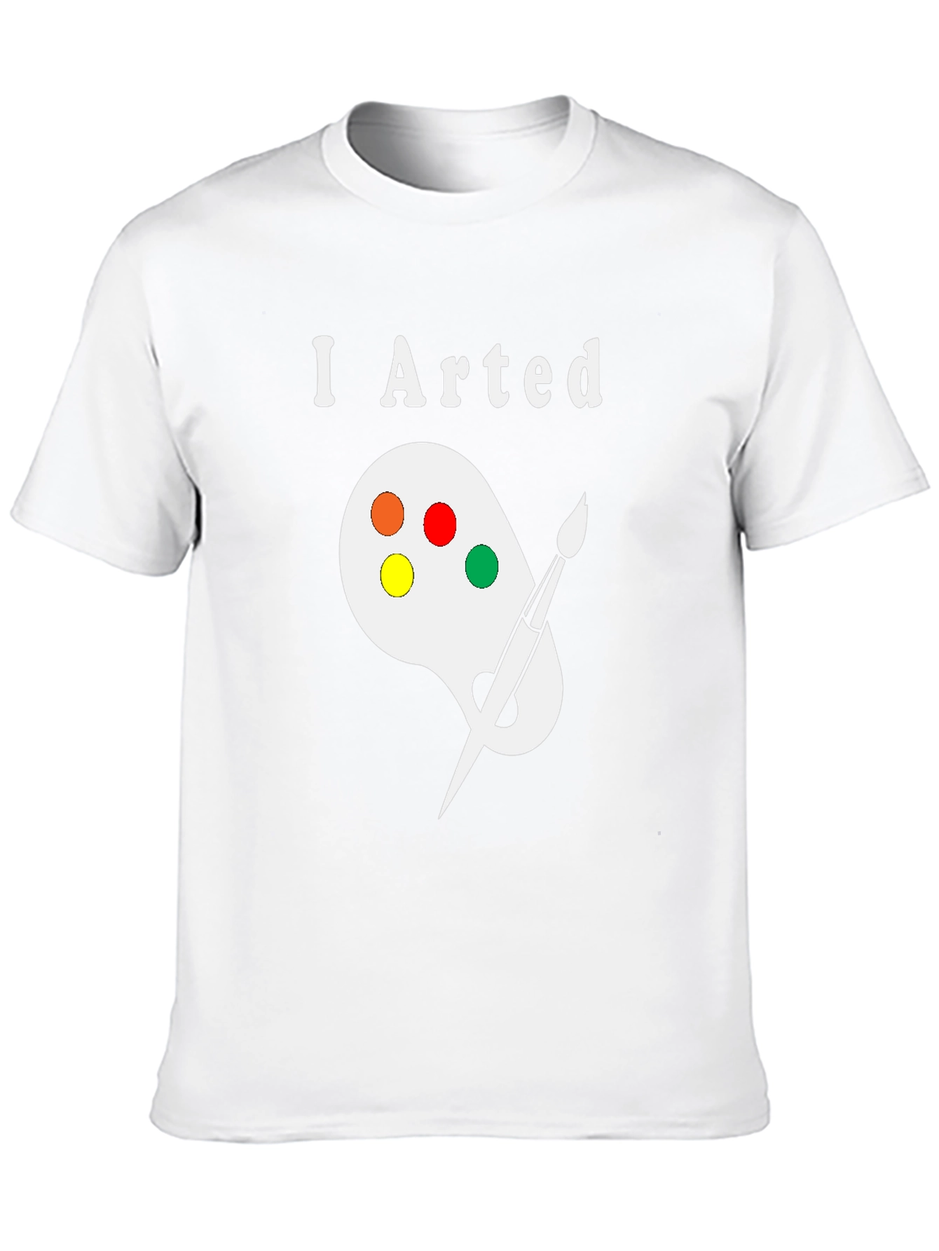 Black I Arted T-Shirt - Painter Palette Design view 10