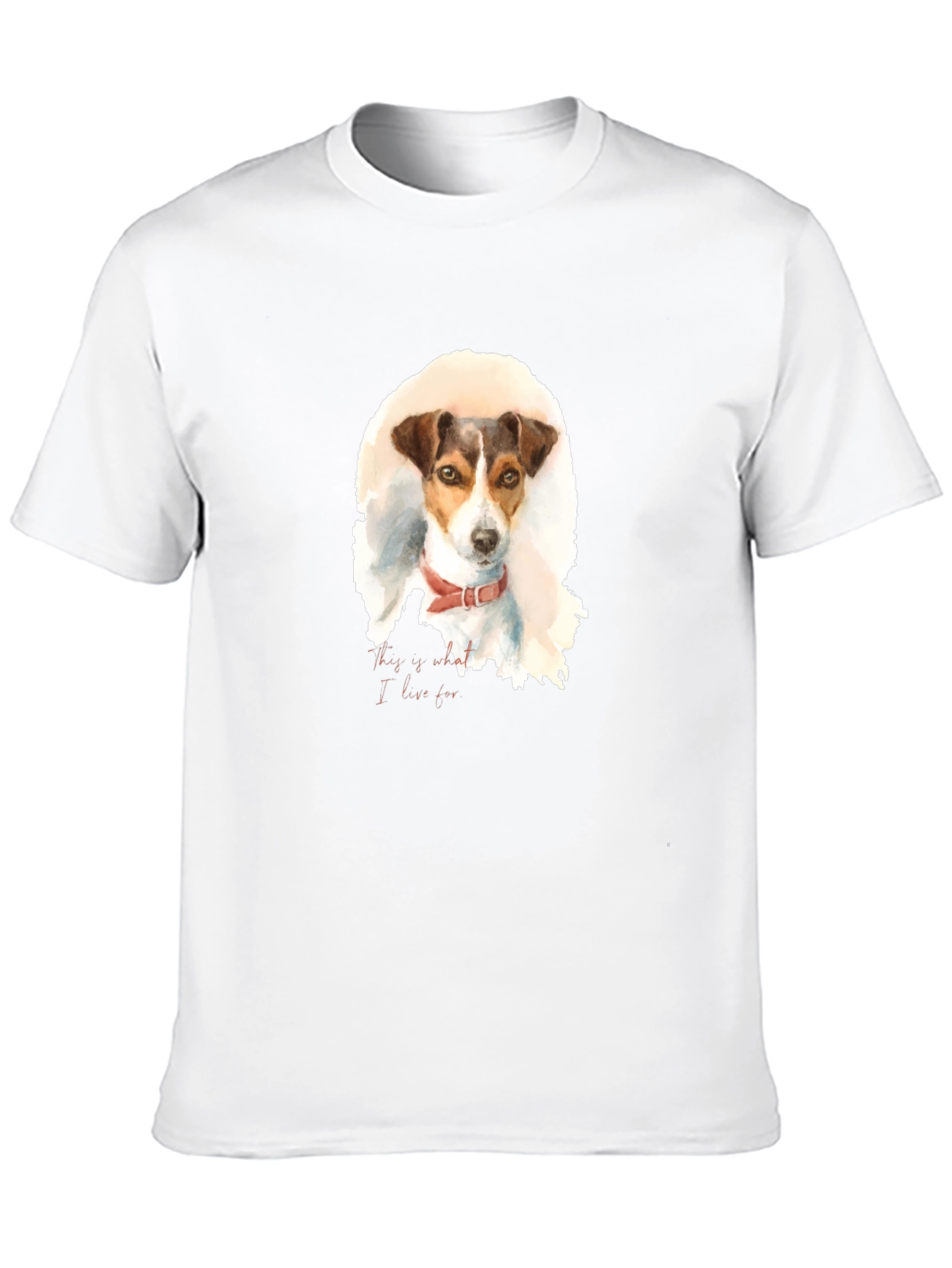 Black Dog Watercolor Print Black T-Shirt view 10