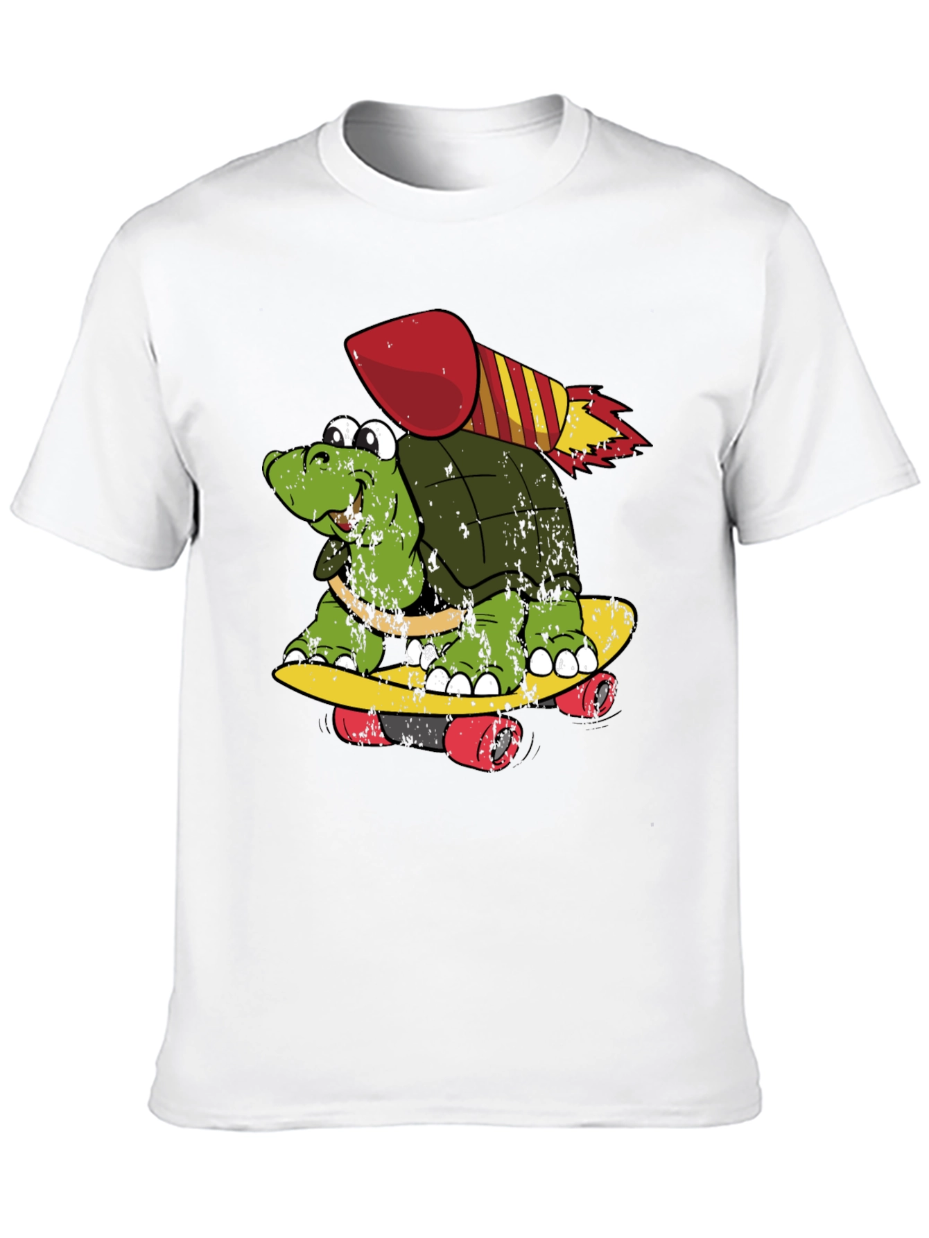 Black Turtle Skateboard Rocket Black T-Shirt view 10