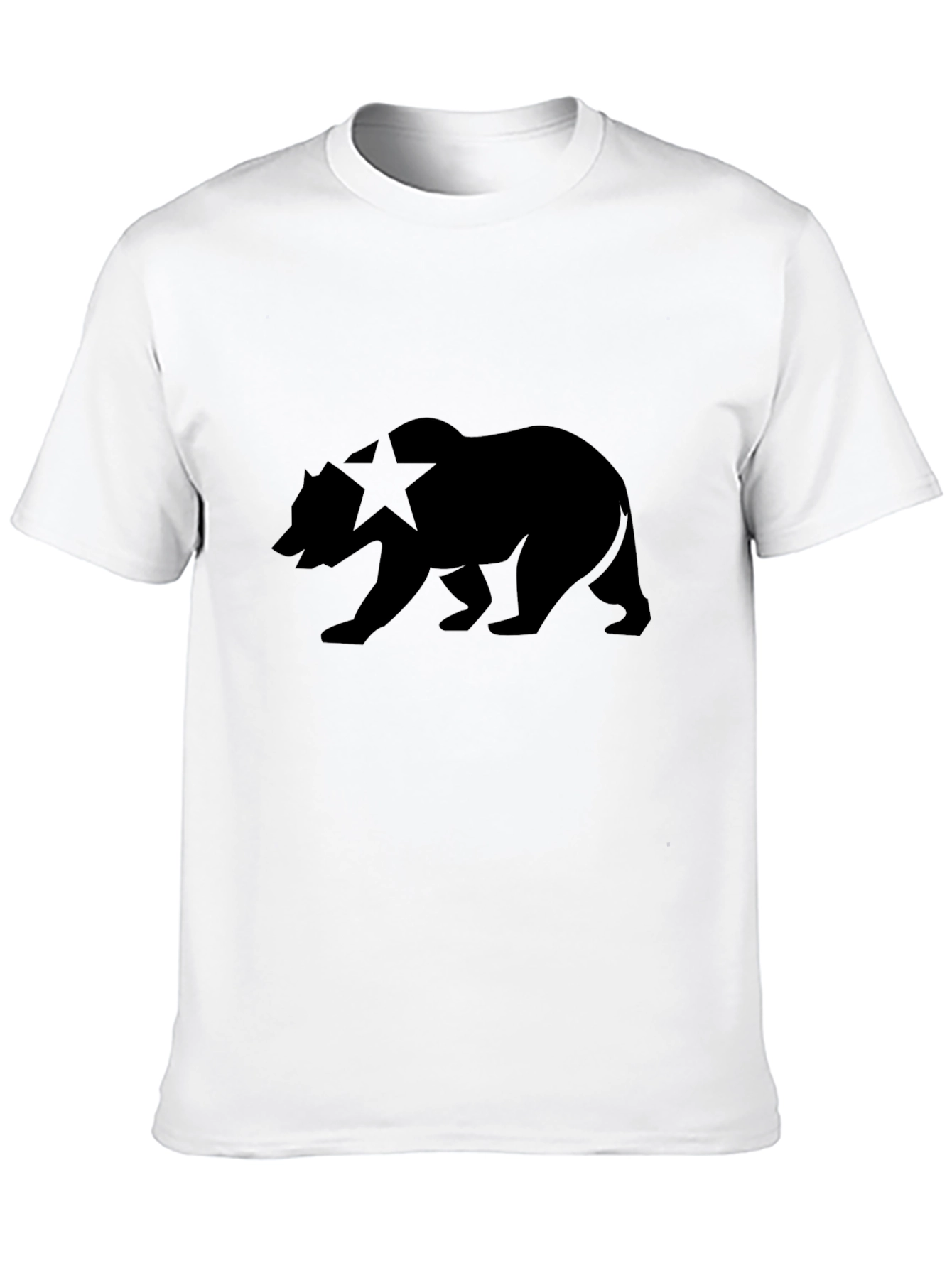 Black California Bear Black T-Shirt view 10