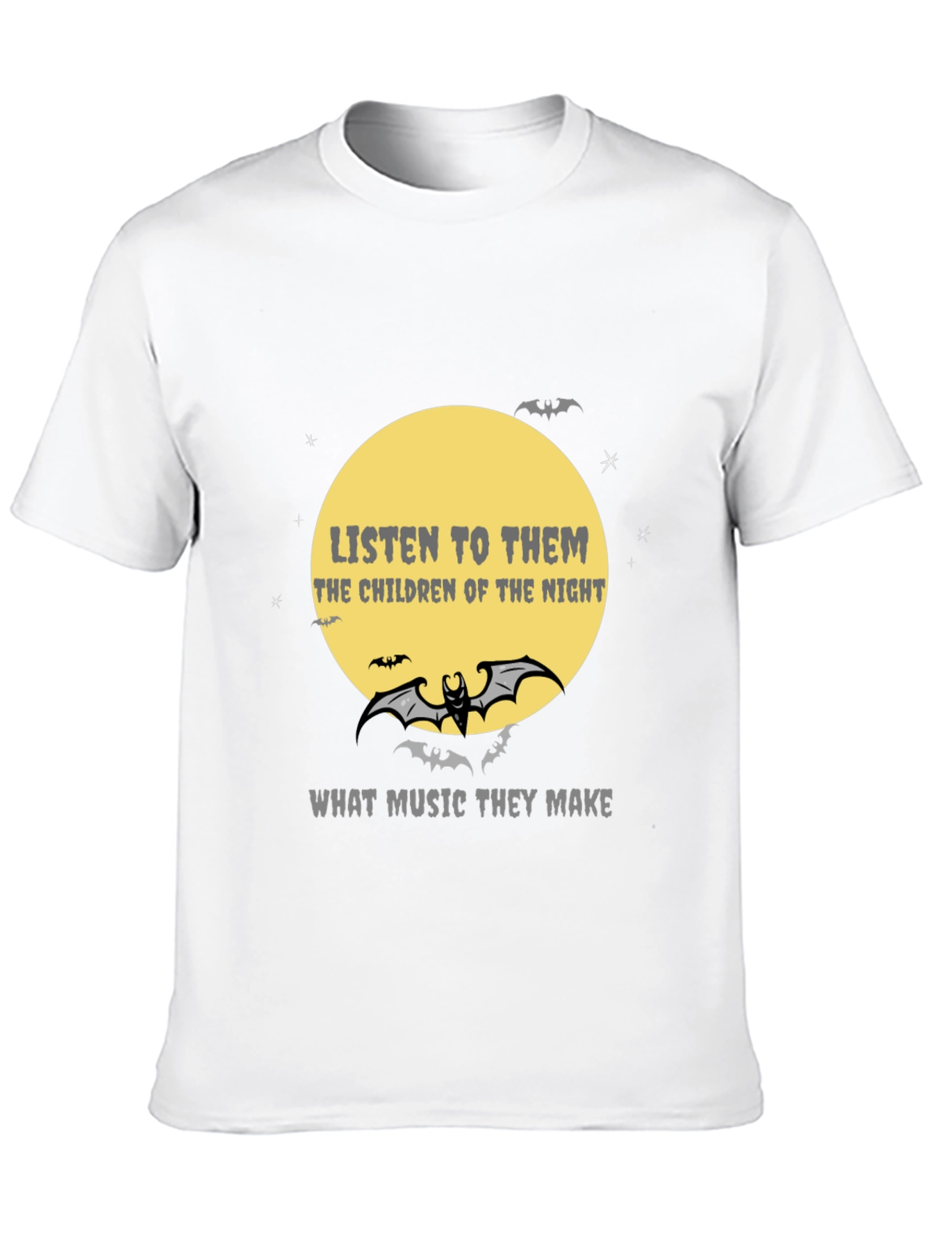Black Listen to Them T-Shirt - Gothic Bat Design view 10