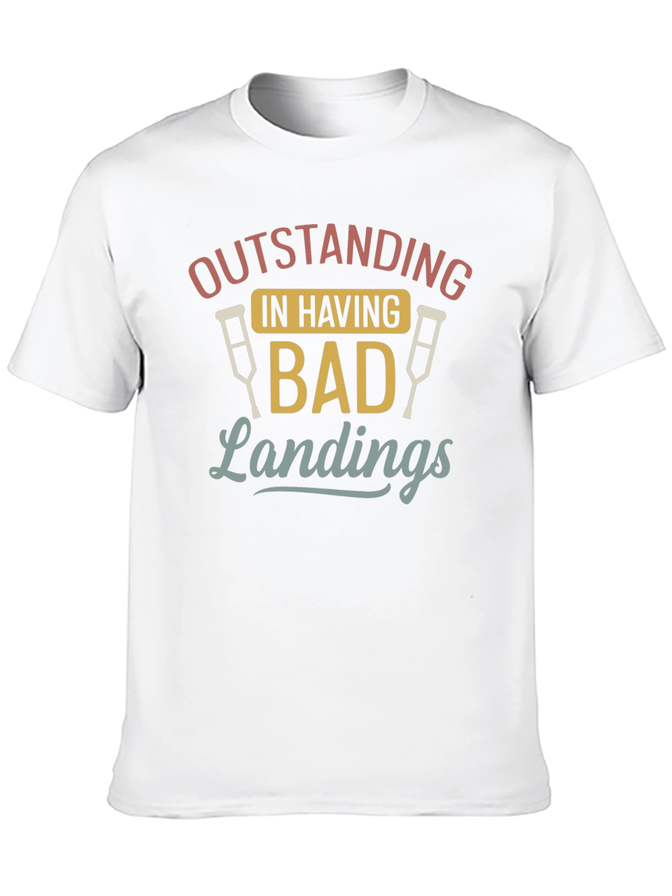 Black Outstanding Bad Landings Graphic T-Shirt view 10