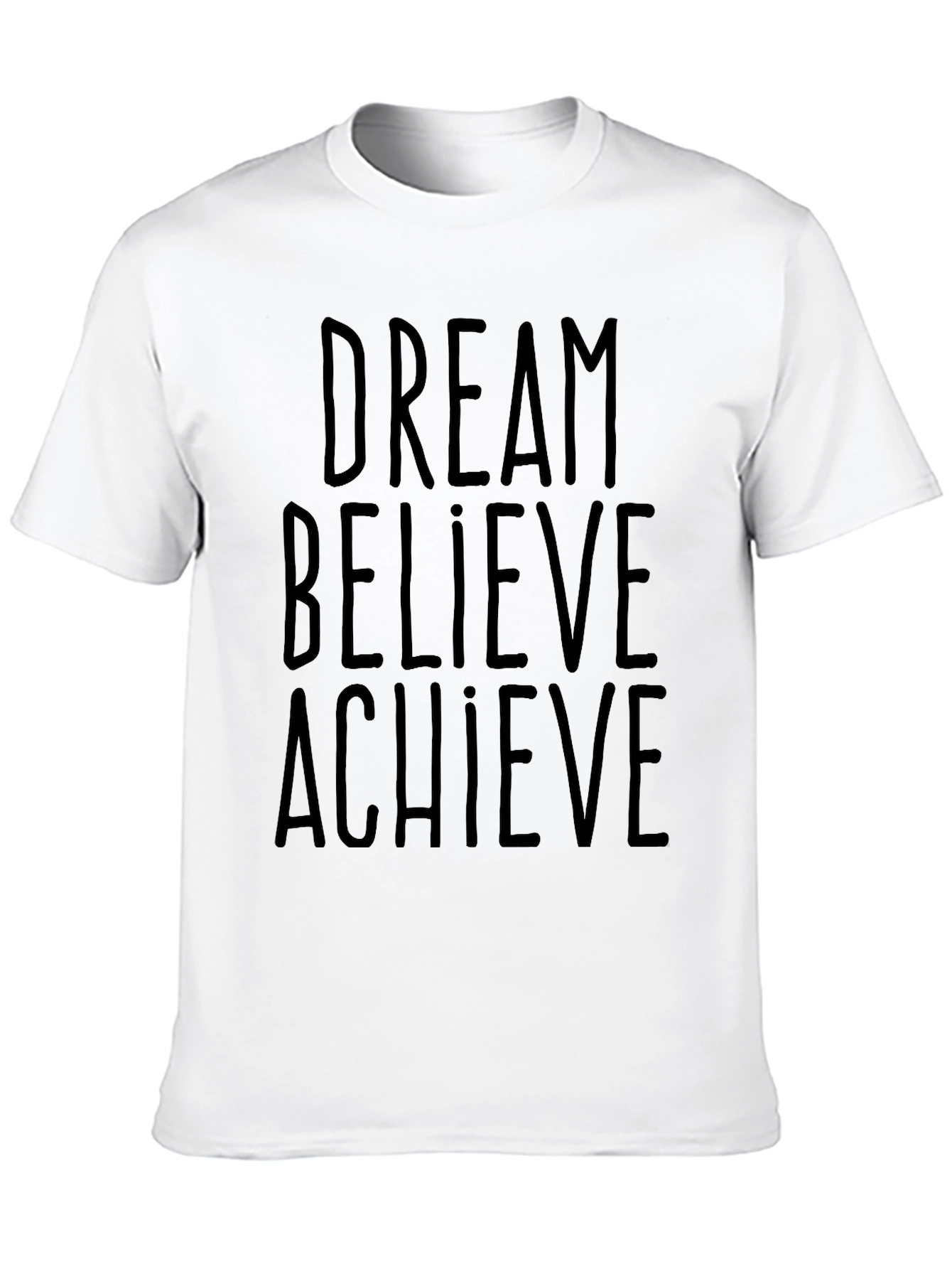 Black Dream Believe Achieve Black Graphic Tee view 10