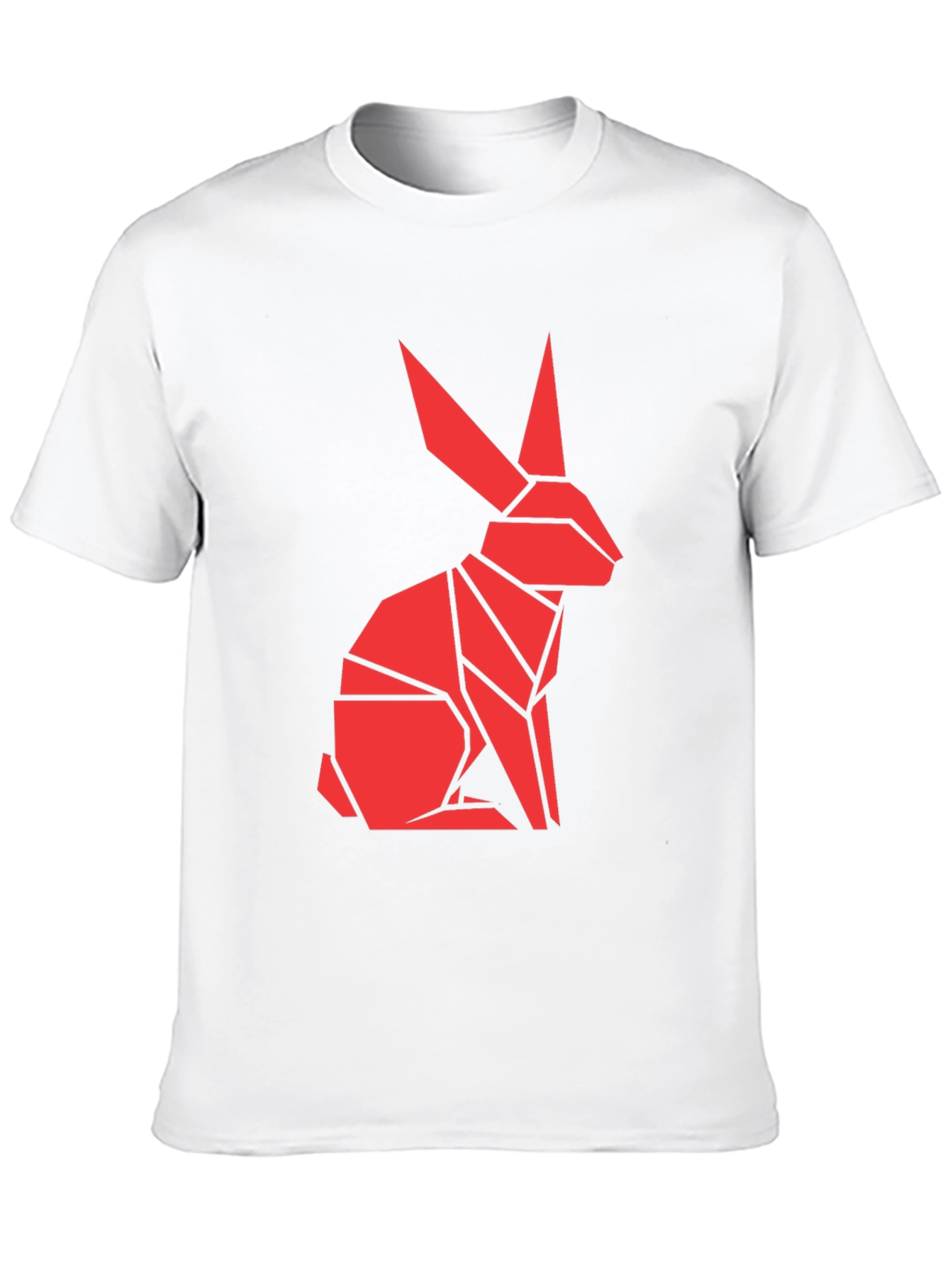 Black Origami Rabbit Graphic T-Shirt - Unique Design view 10