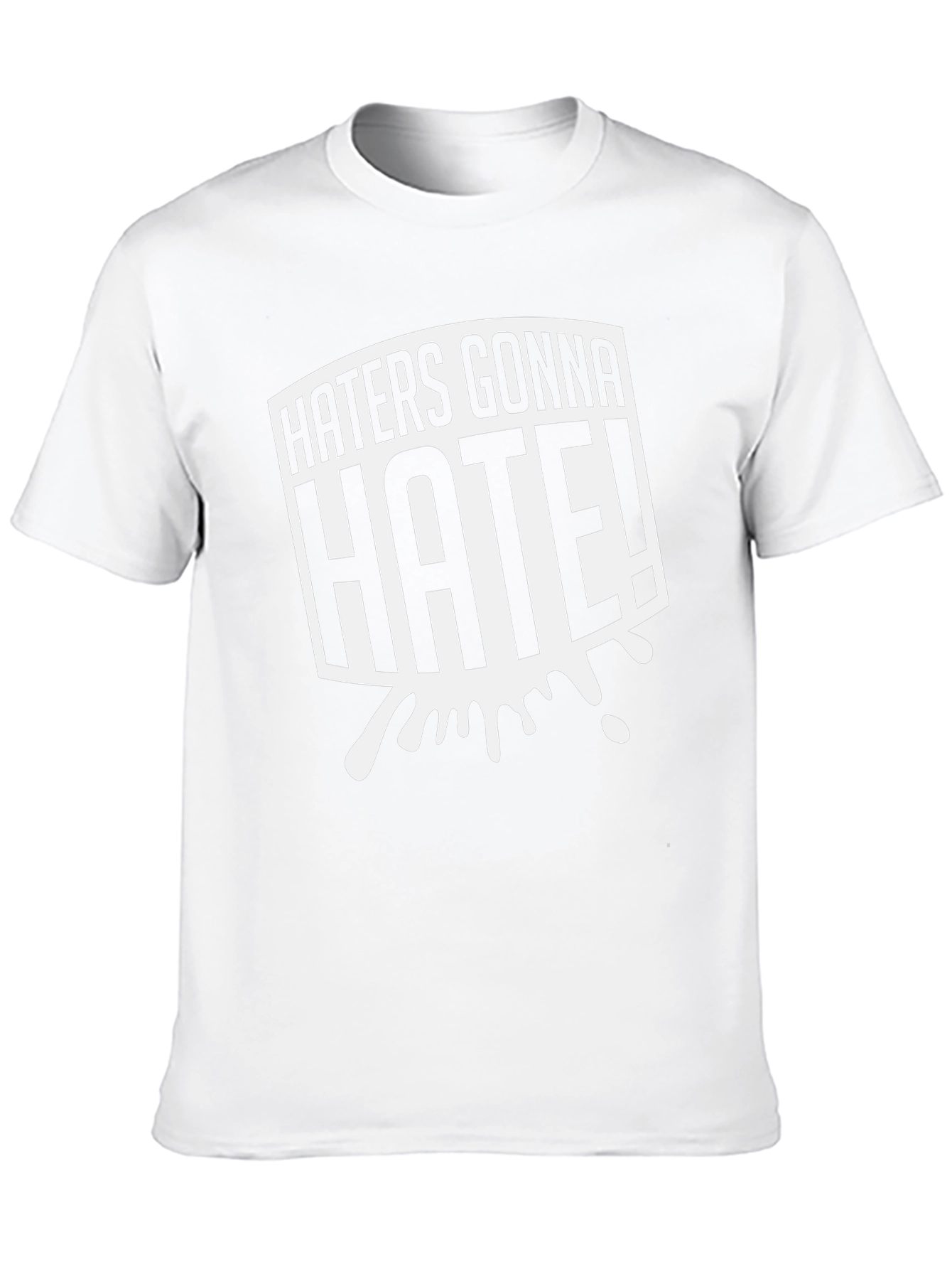 Black Haters Gonna Hate Black Graphic Tee view 10