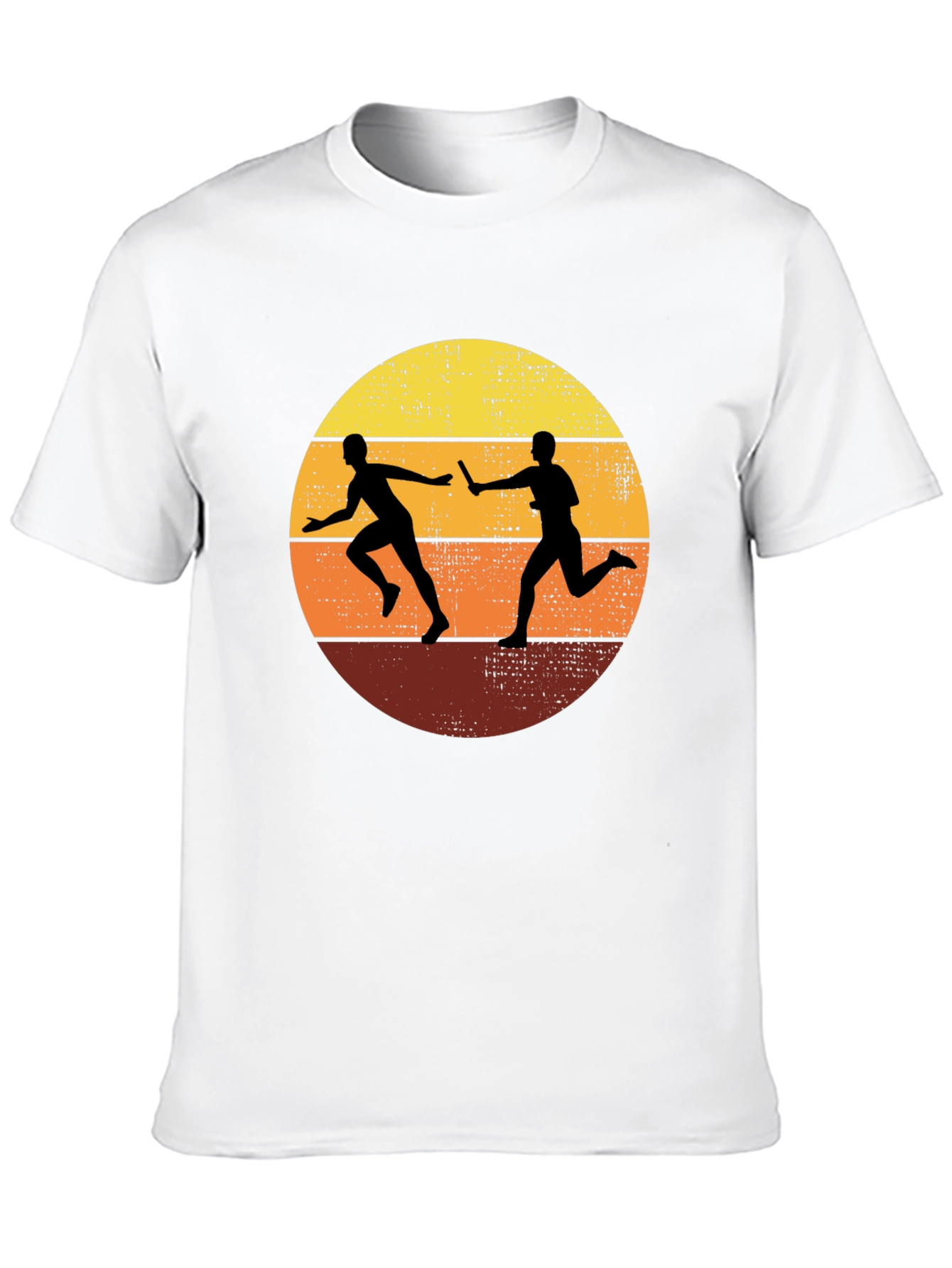 Black Retro Relay Race Graphic Tee view 10