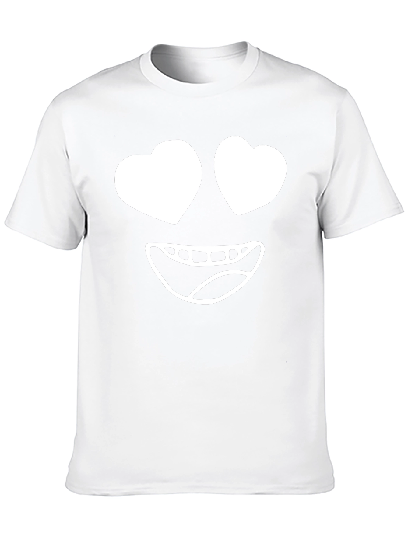 Black Heart Eyes Emoji Black T-Shirt view 10