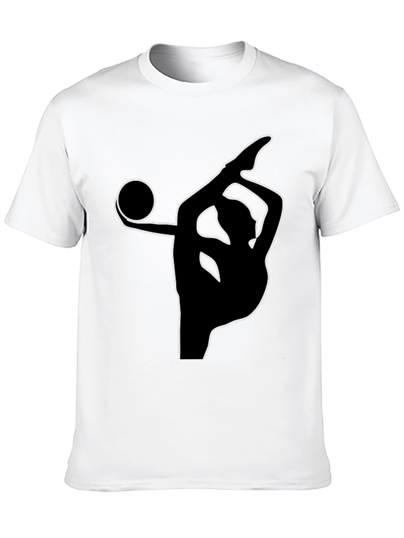 Black Gymnast Silhouette Black T-Shirt view 10