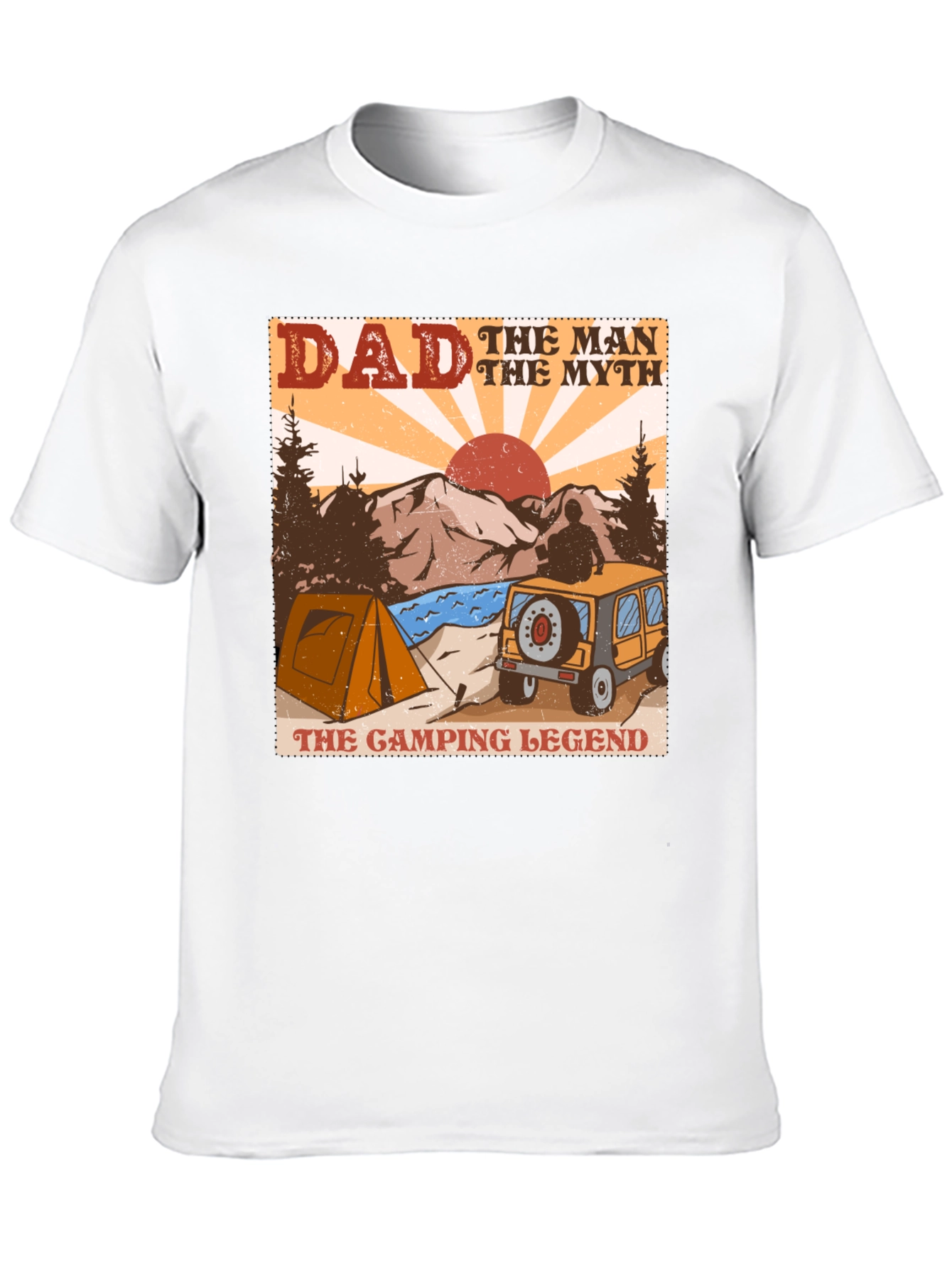Black Dad Camping Legend Graphic Tee view 10