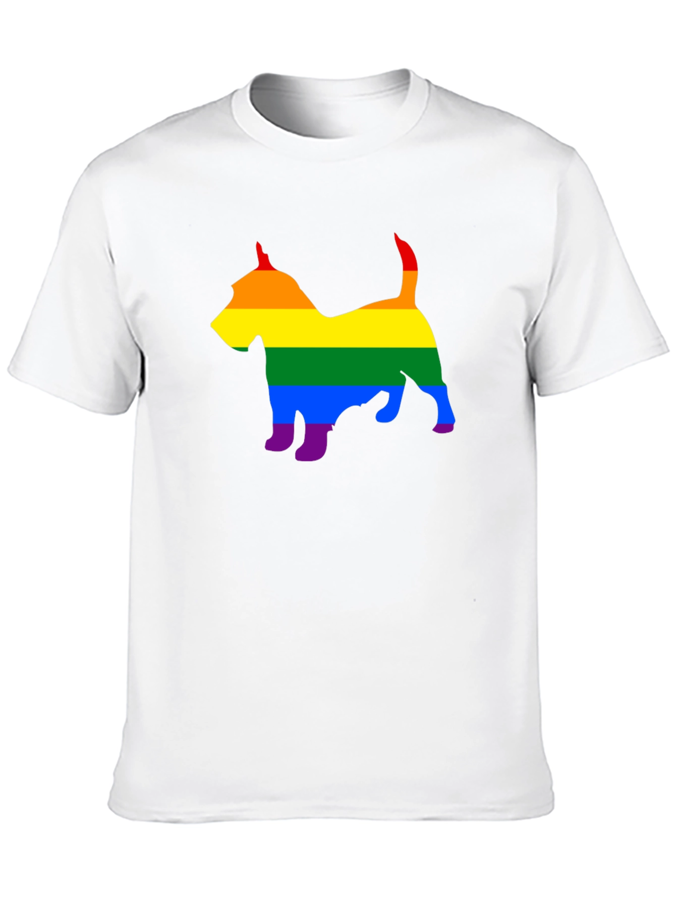 Black Rainbow Dog Silhouette Tee - Pride Apparel view 10