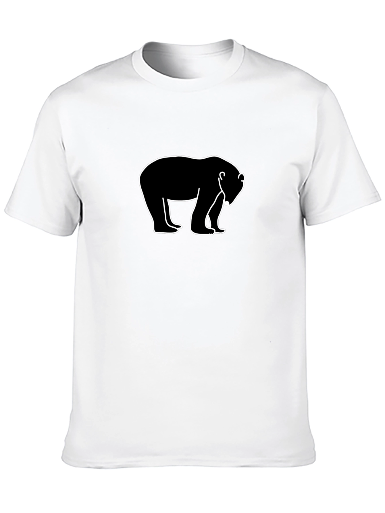 Black Cool Bear Graphic Black T-Shirt view 10