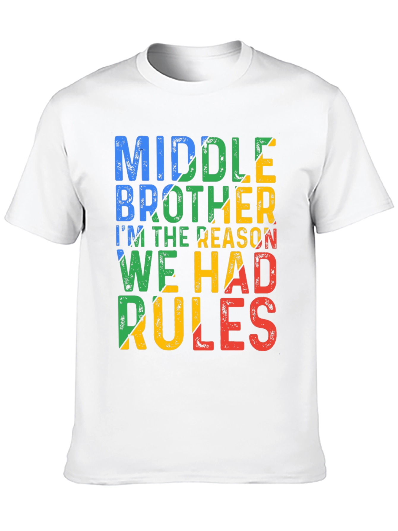 Black Middle Brother T-Shirt: I'm The Reason We Had Rules view 10