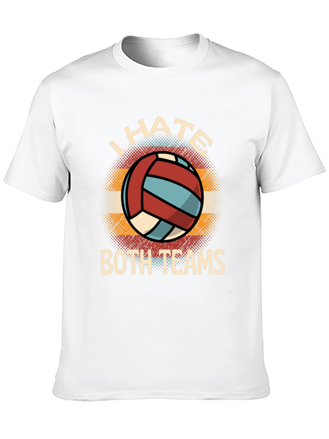 Black I Hate Both Teams Volleyball Graphic Tee view 10